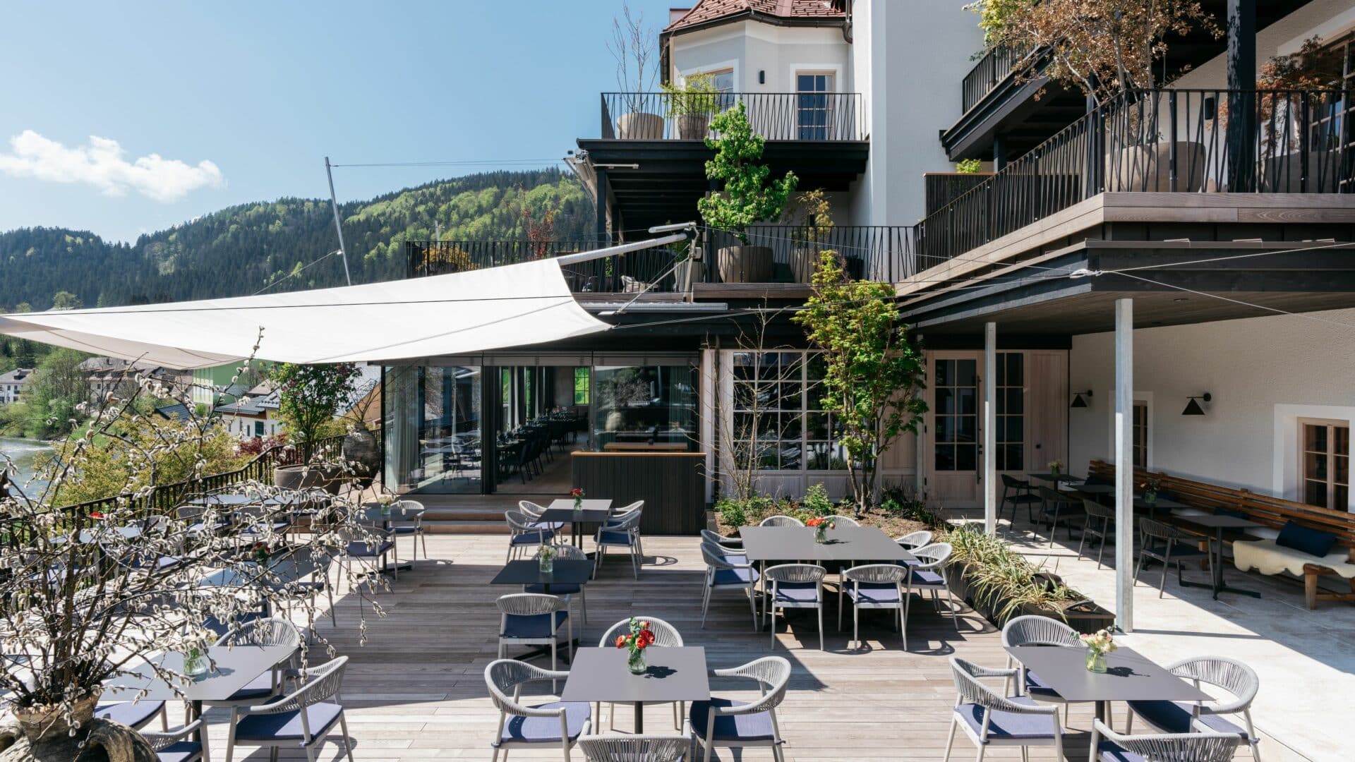 Terrasse des Refugium Lunz