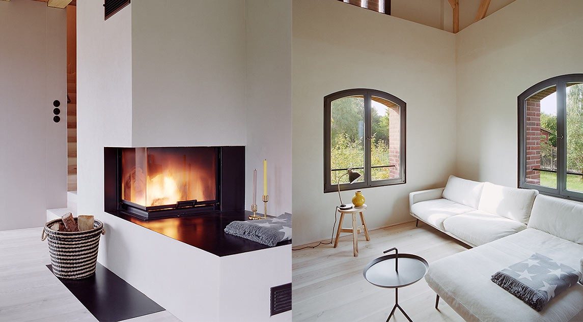 Wohnzimmer im Gästehaus der Roten Scheune