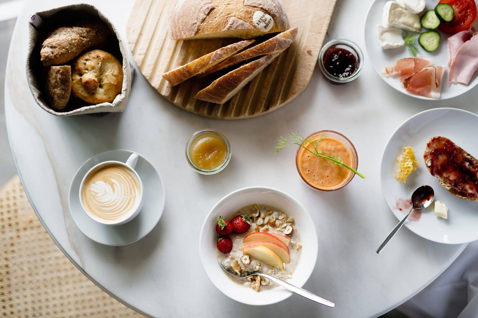 Frühstückstisch im Hotel Schwarzschmied