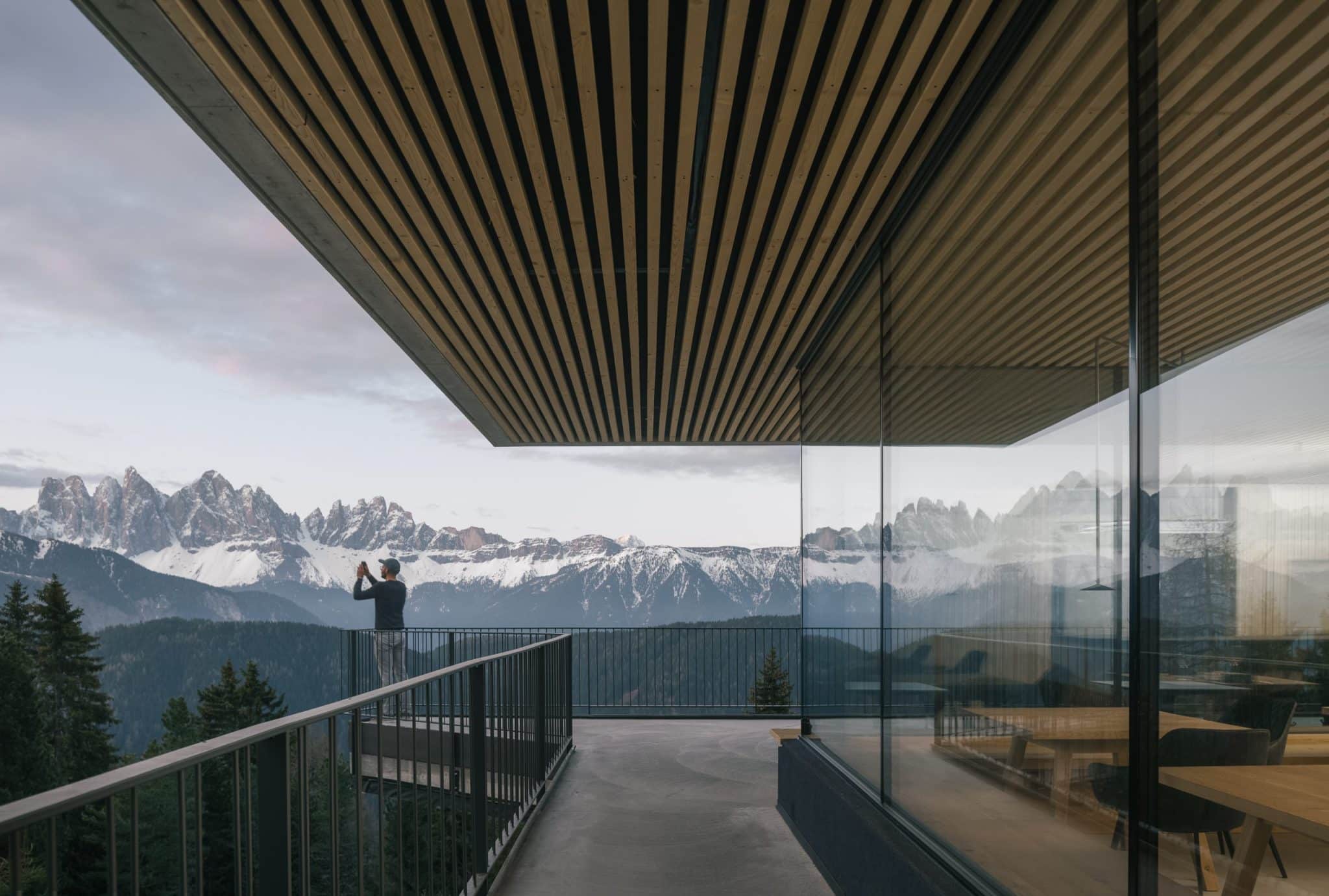 anders mountain suites, view of the Dolomites from the terrace
