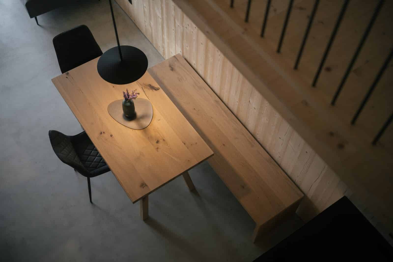 anders mountain suites, view from above into the apartment