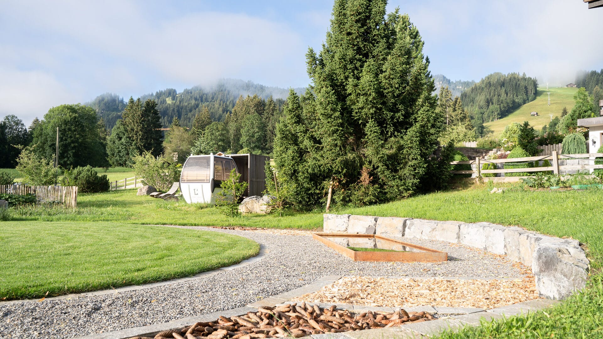 Garten in der Lenk Lodge