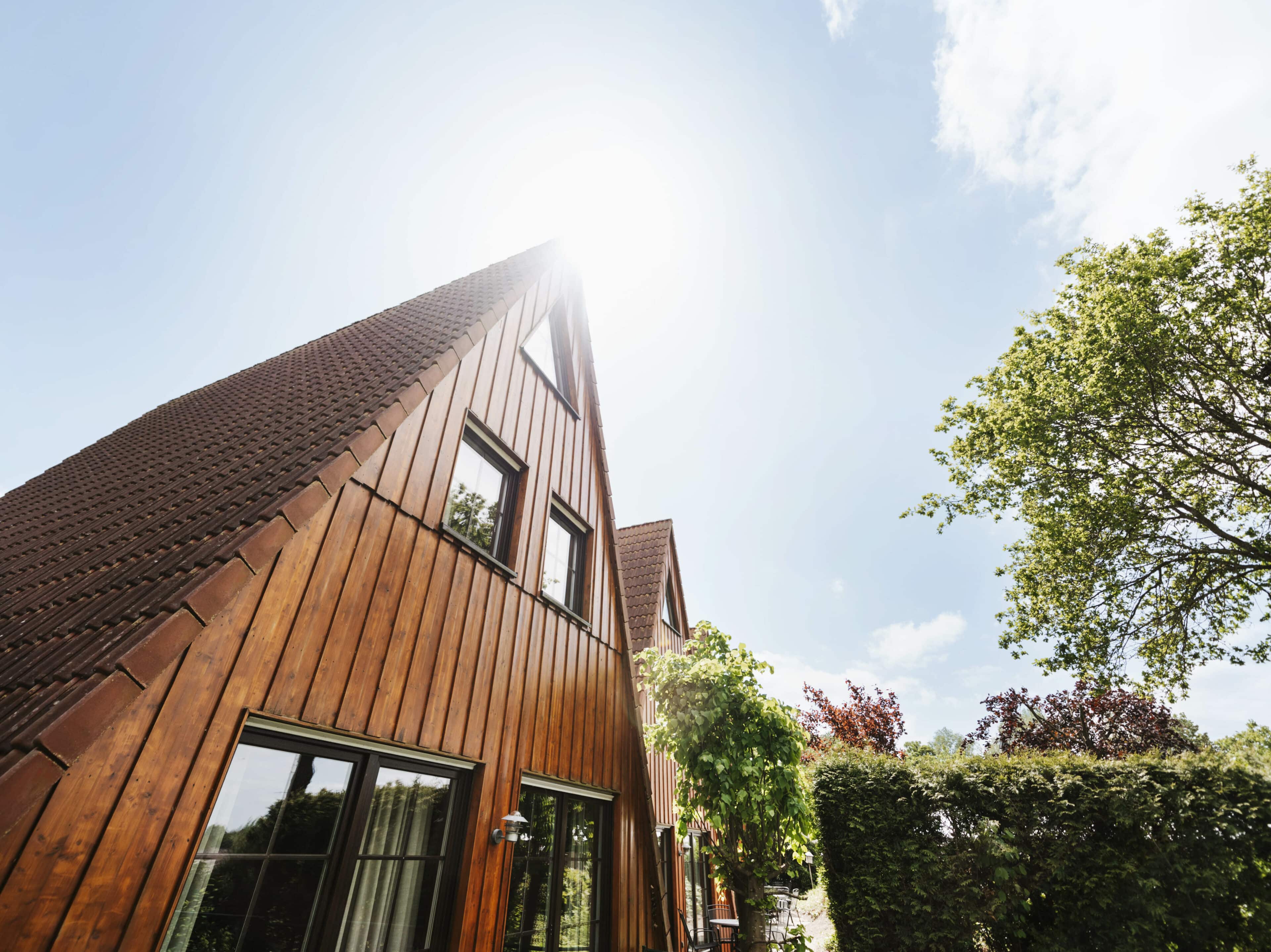 Giebelfassade Ferienwohnung im Seehotel Gronau