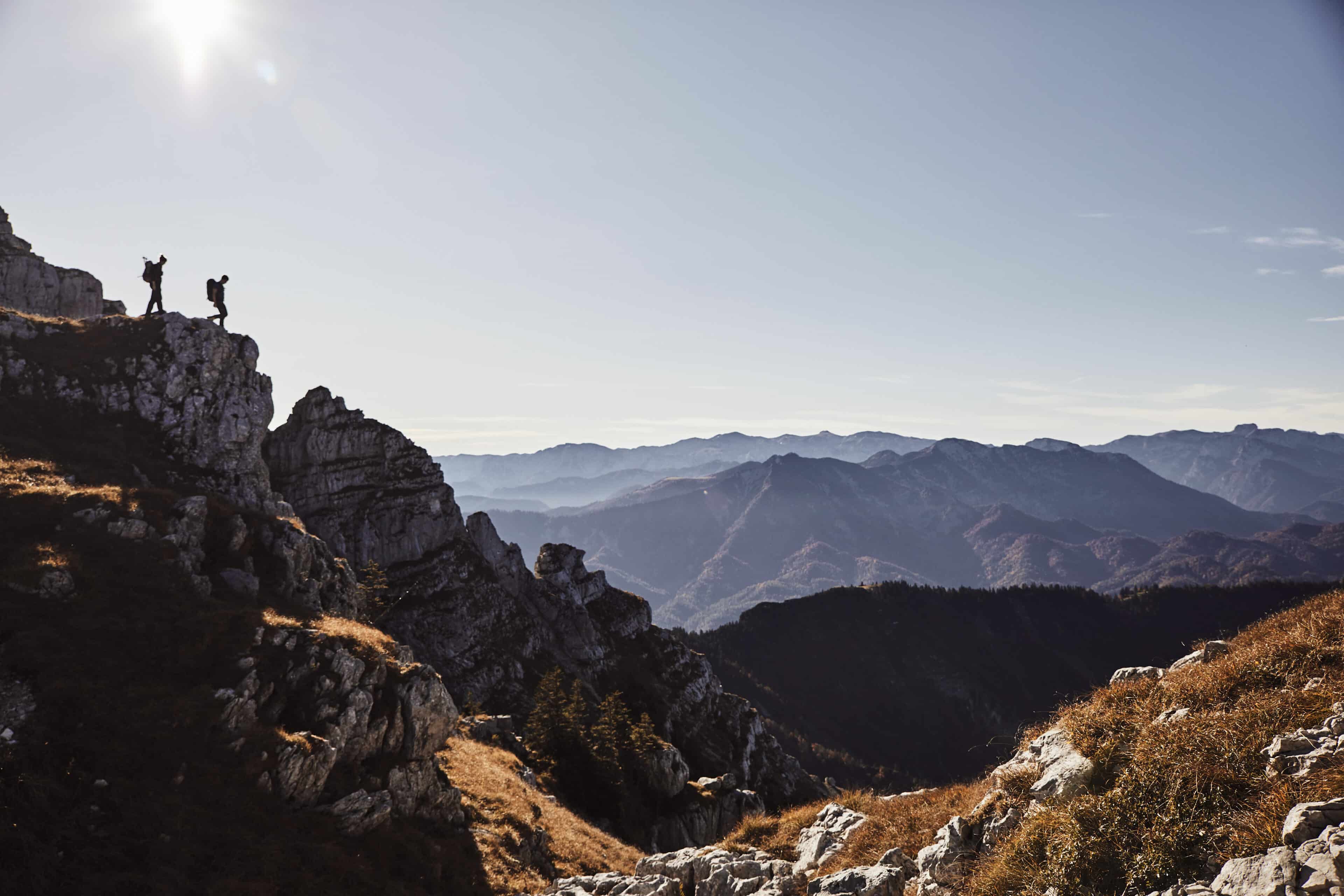 Blick auf die herbstlichen Berge