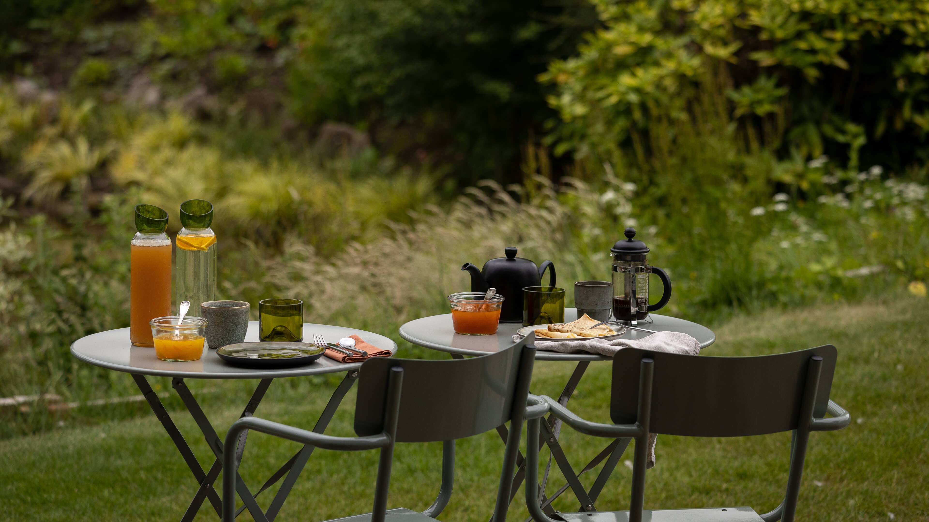 Essplatz im Garten im Moulin Moulin