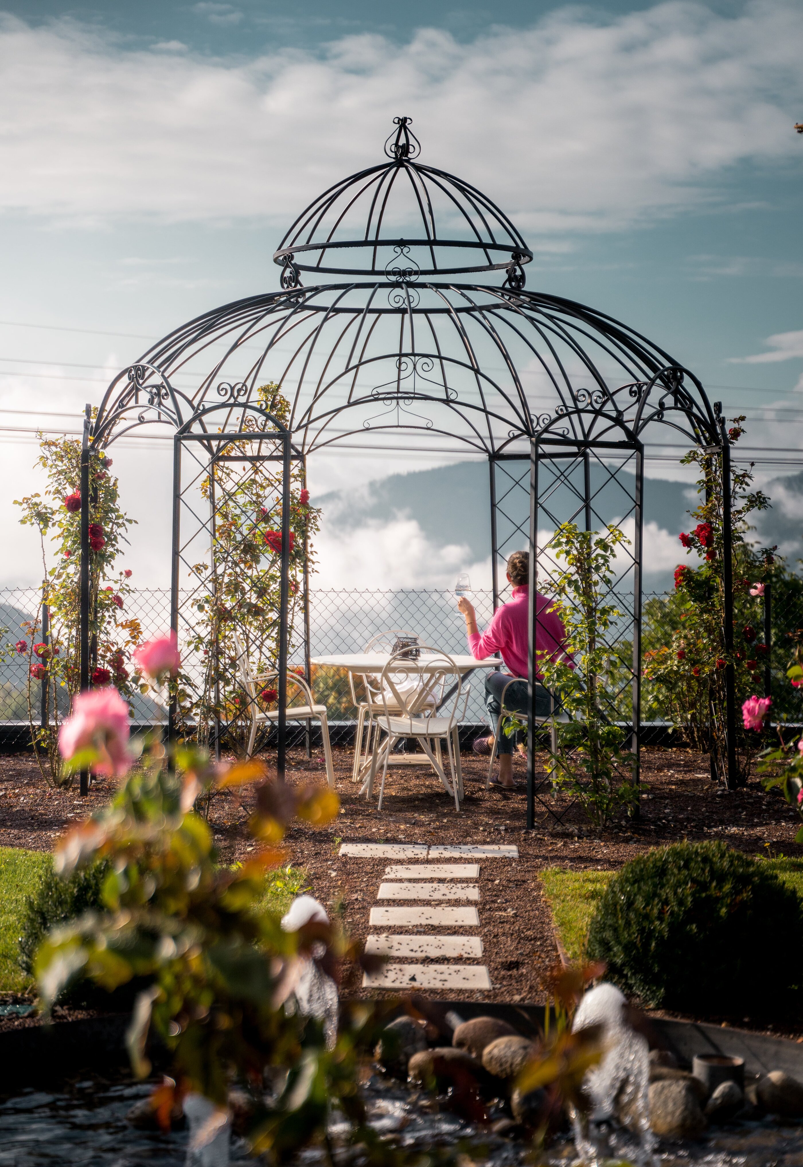 Rosengarten im Gloriette Guesthouse