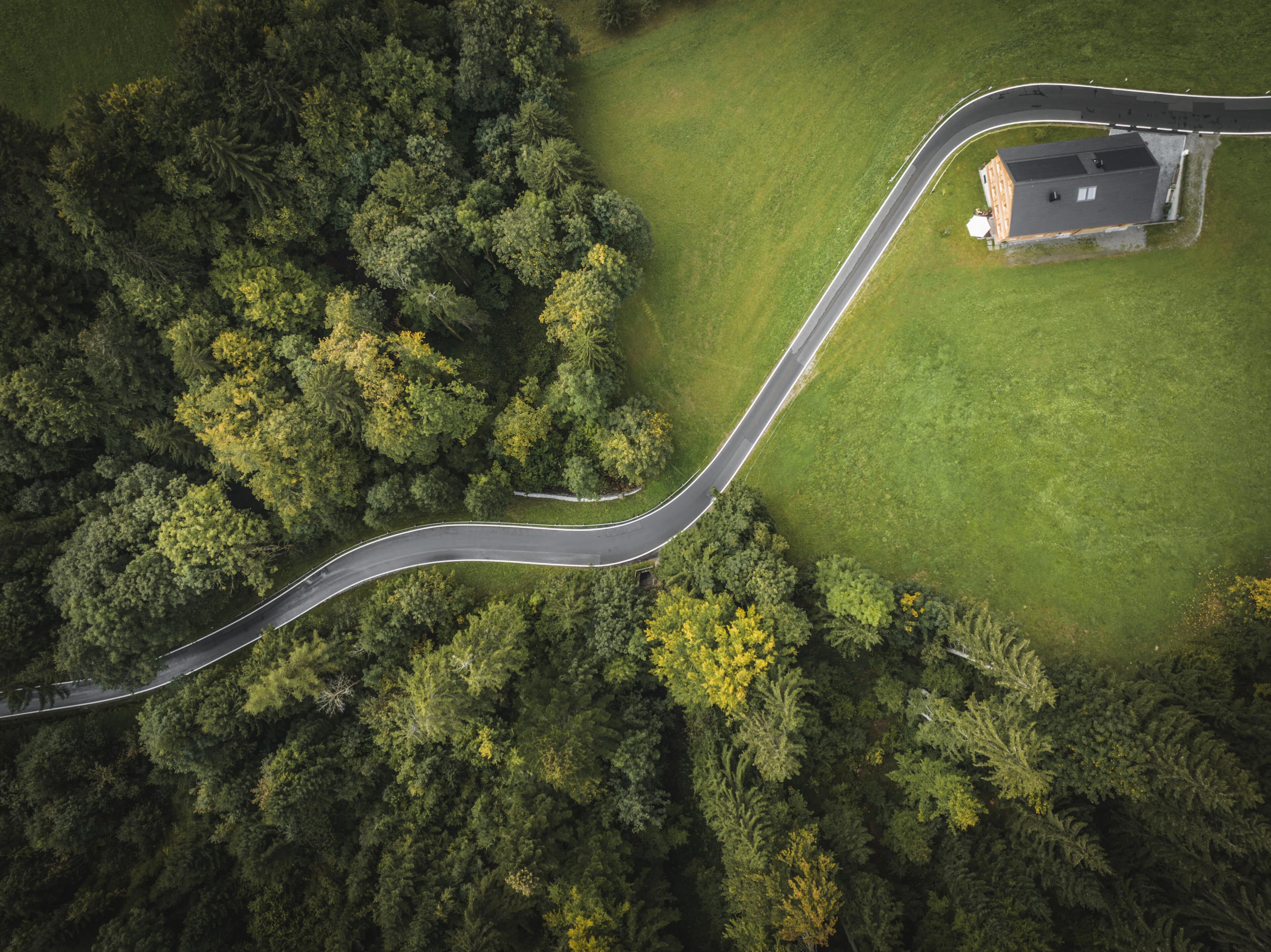 geschlungener Weg von oben gesehen im Halwina Hideaway