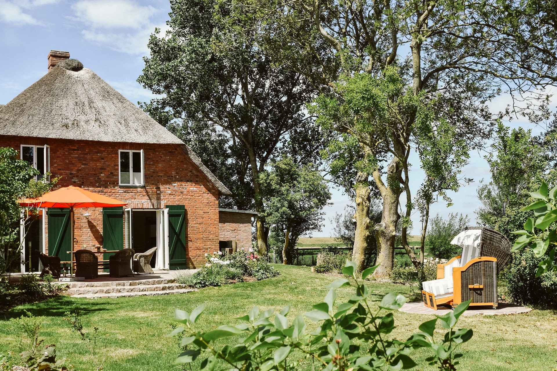 Huus Uelvesbüll, Ferienhaus an der Nordsee, Eiderstedt