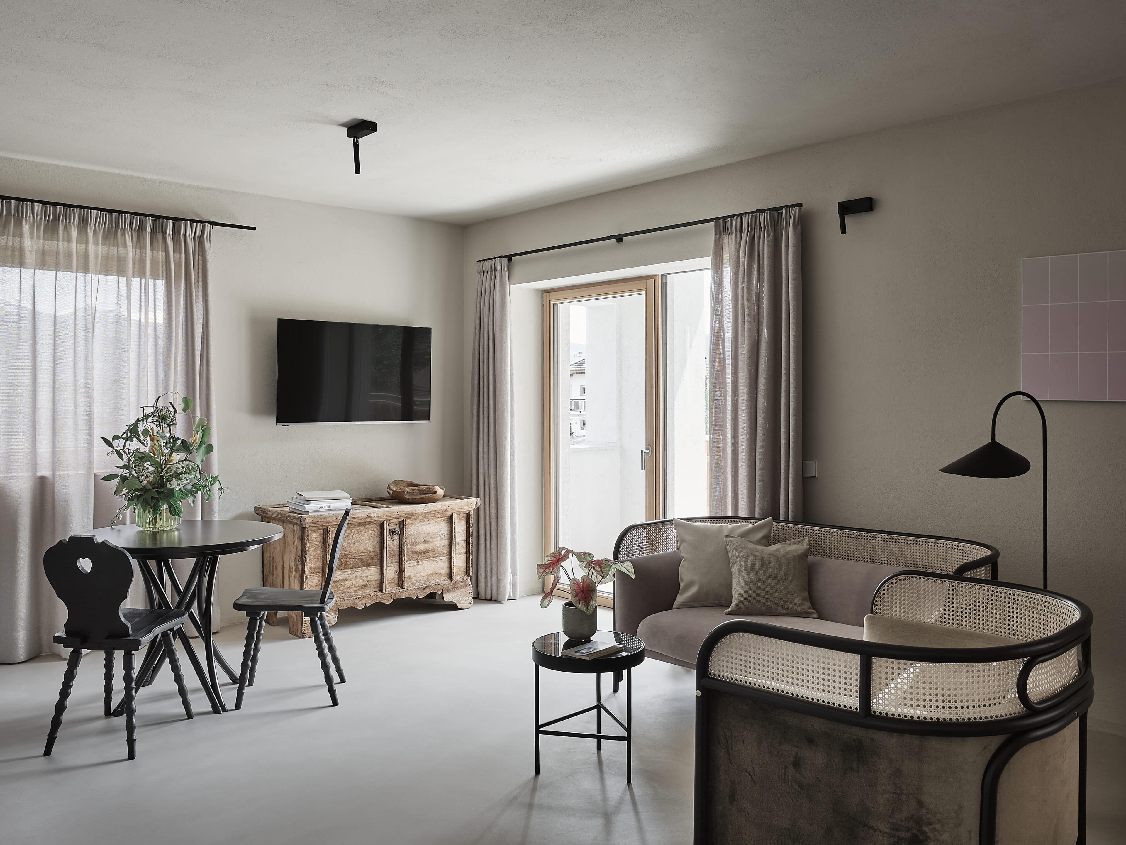 Wohnzimmer im Refugium Rochus