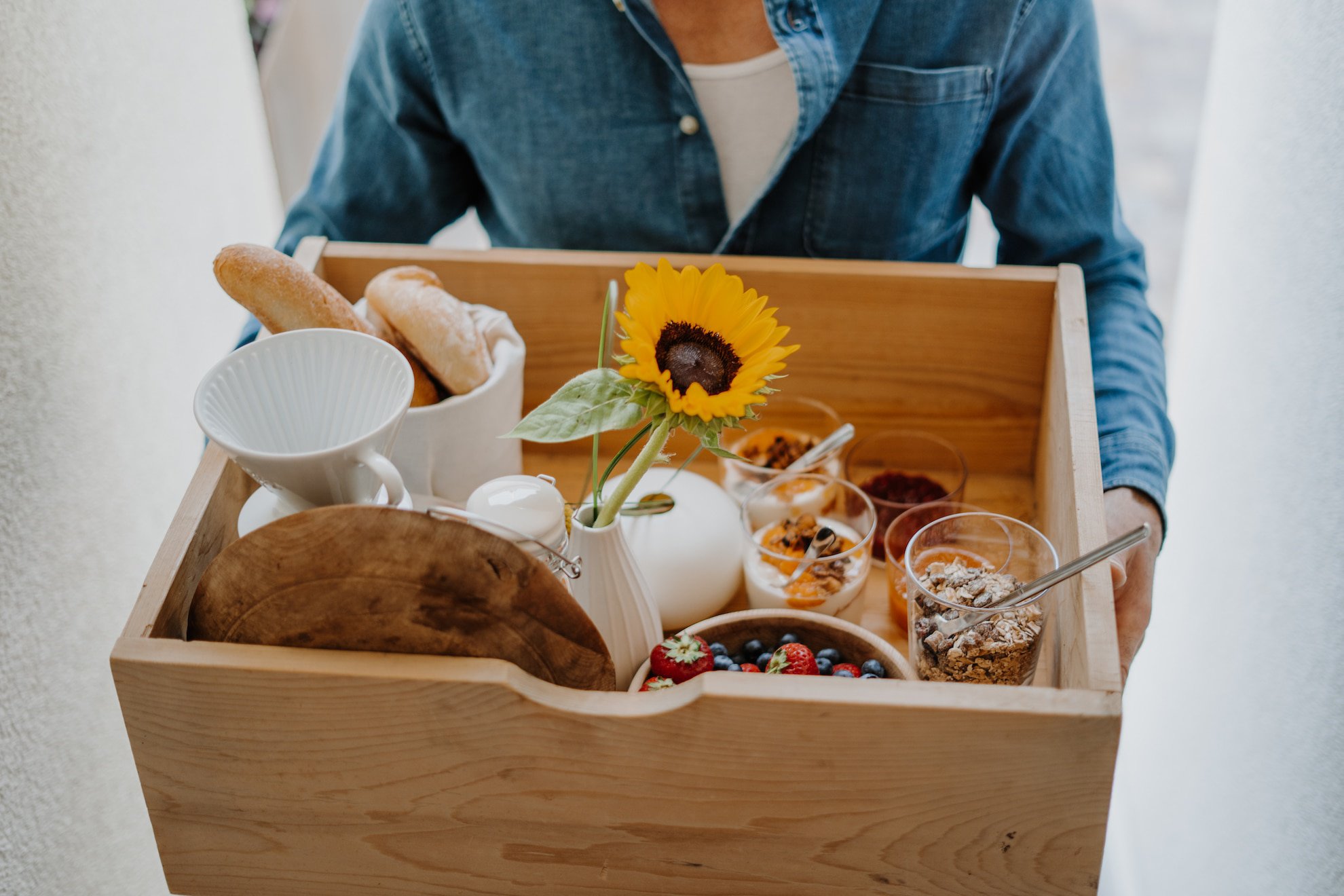 Frühstückskorb im Refugium Rochus