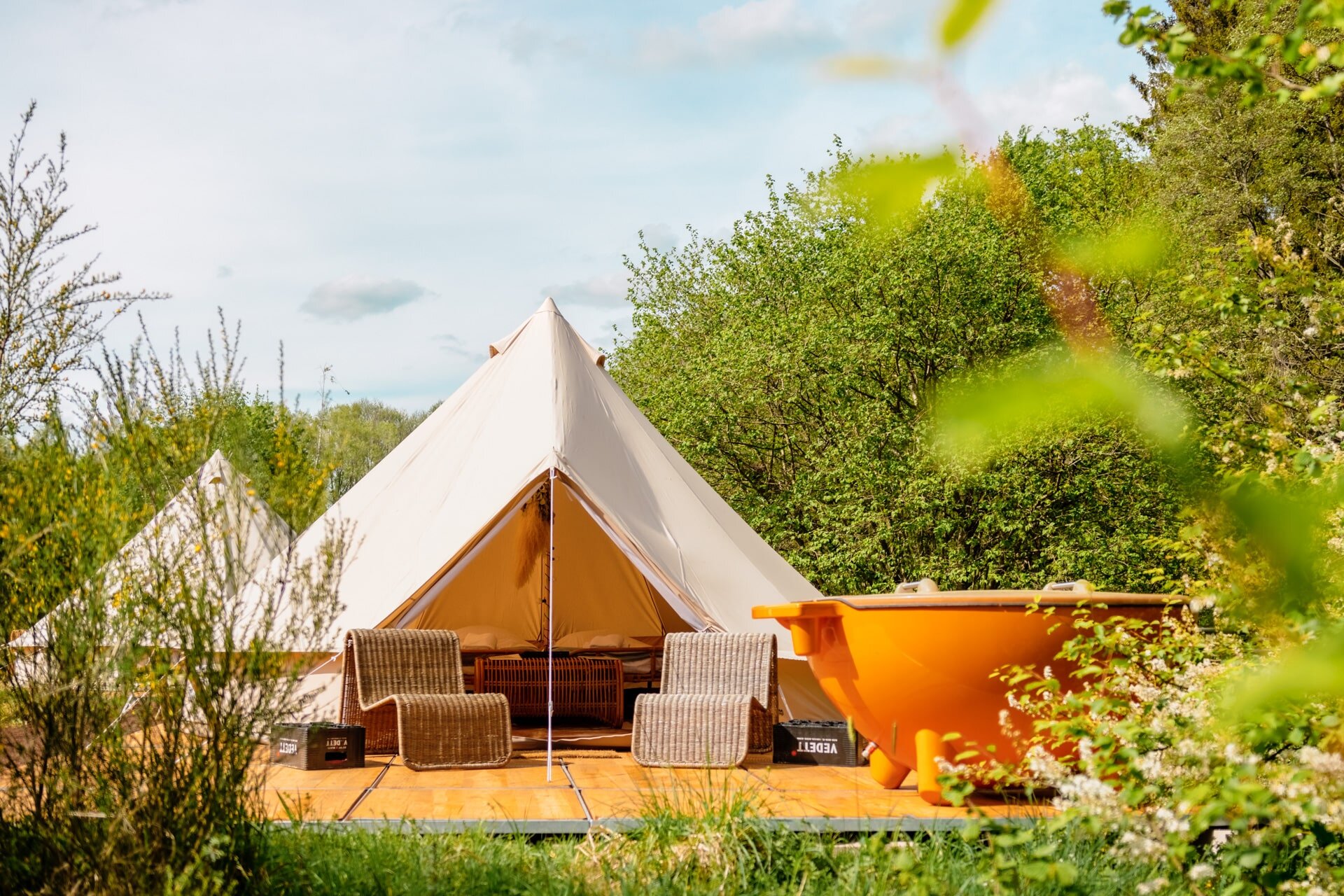 Tipi im Garten des Daft Hotel