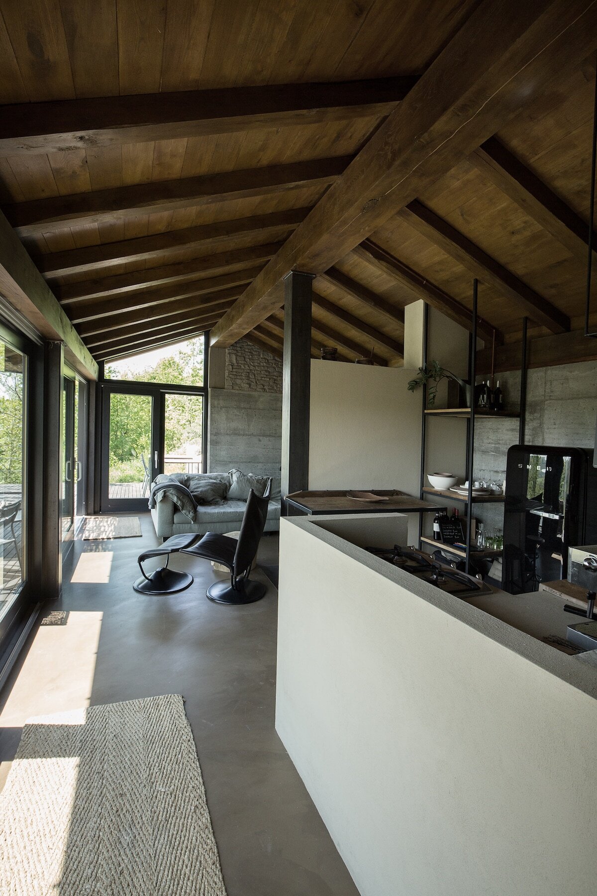 Wohnraum im Ferienhaus Ciabot, Serafina