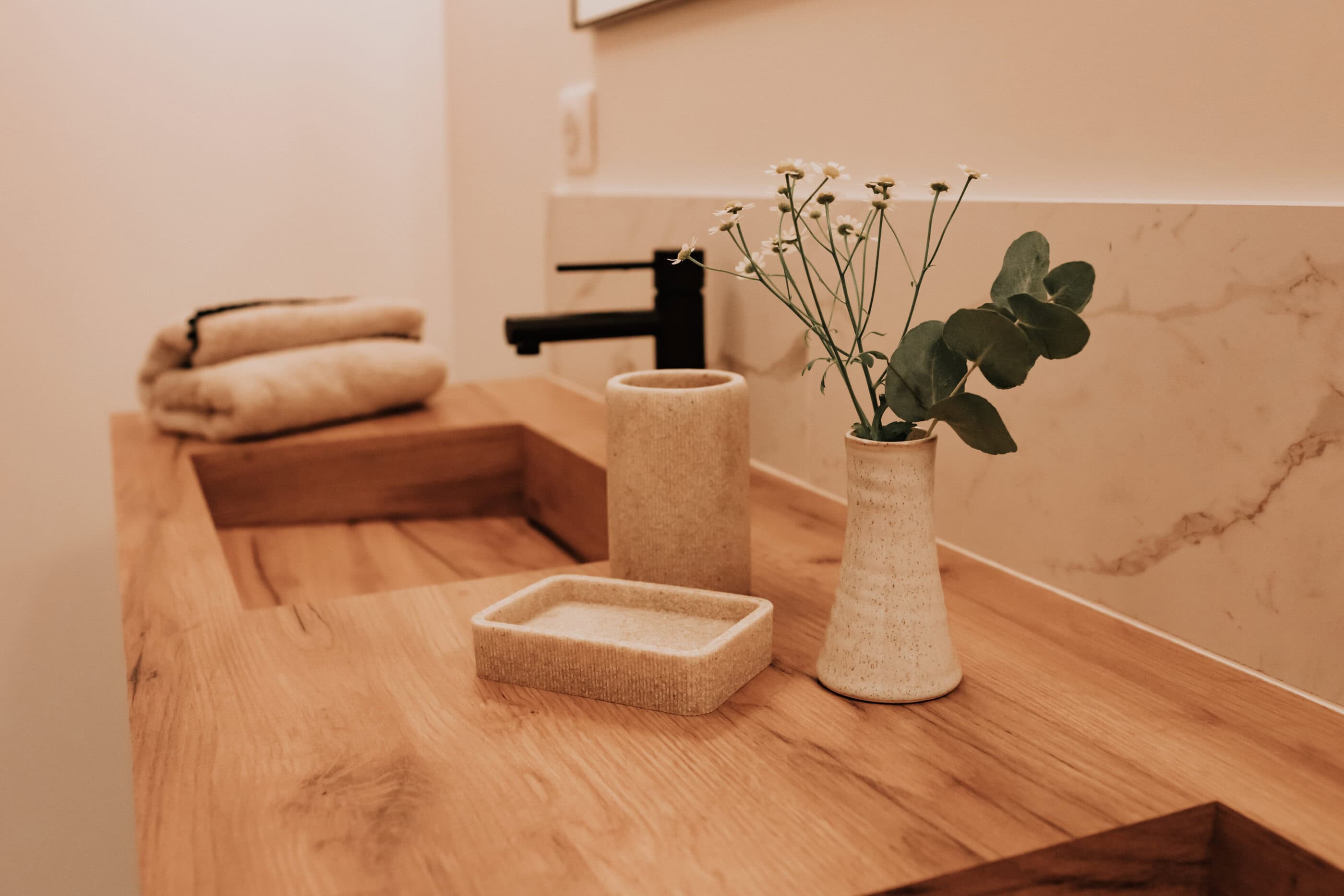 Detail: Seifenspender im Bad Chez Brens