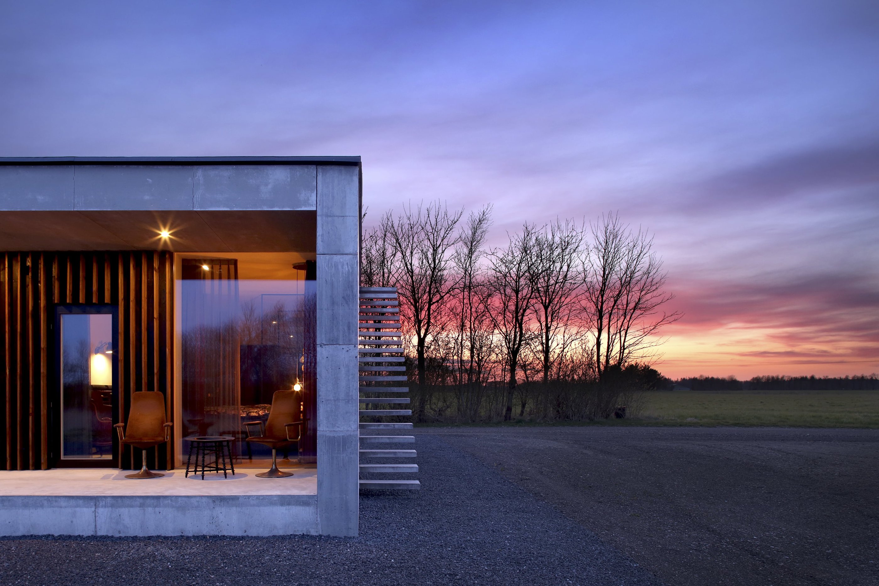 Haus bei Sonnenuntergang, vv44