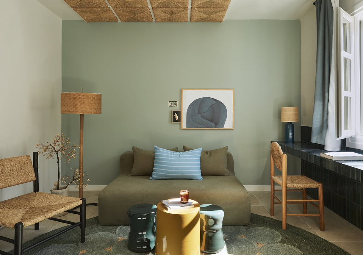 Wohnzimmer mit Sofa im Hotel Yayaki