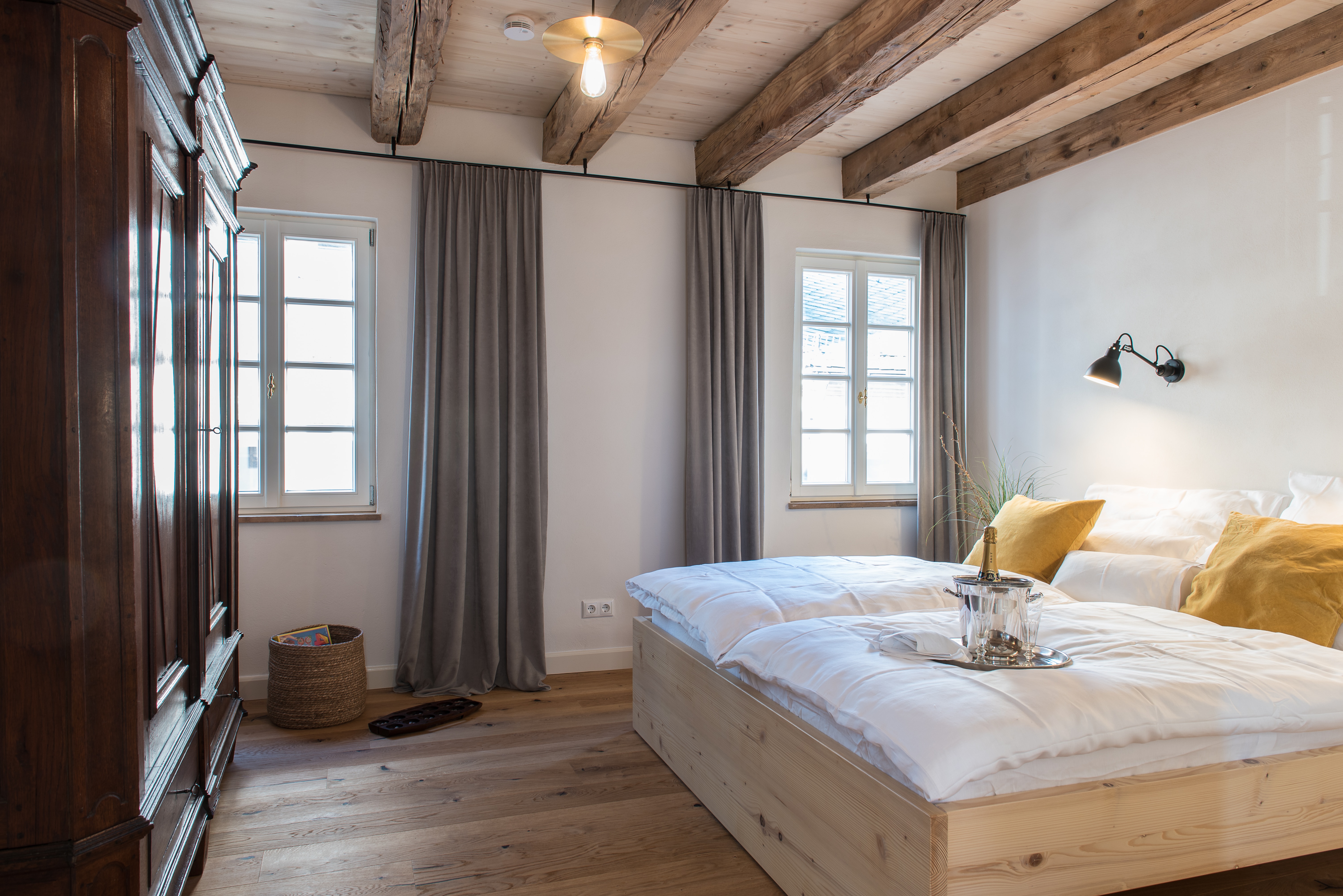 Zimmer mit Doppelbett im Palais Wunderlich