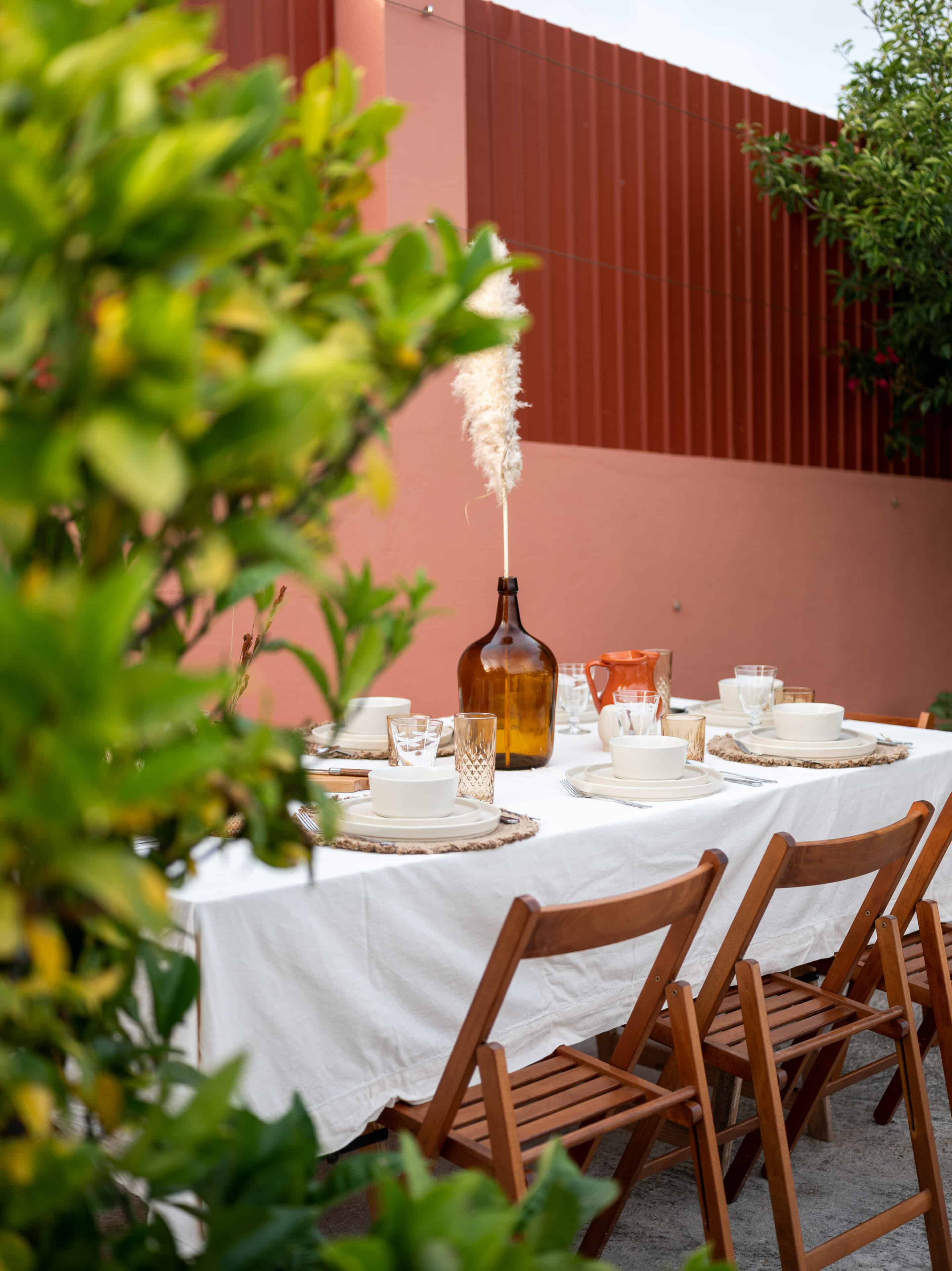 gedeckter Tisch in der Casa Quintas