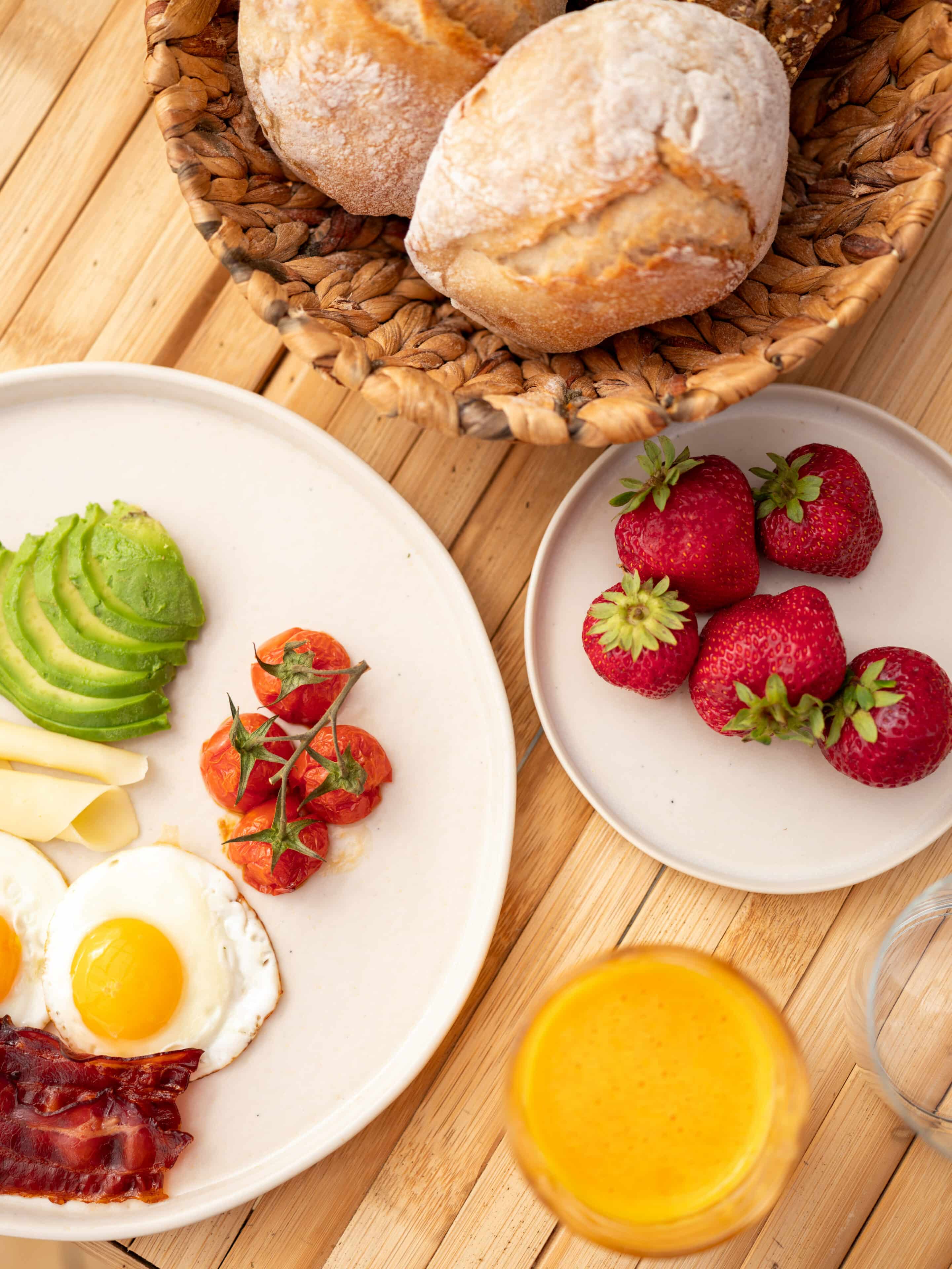 Frühstücksteller im Hotel Casa Quintas