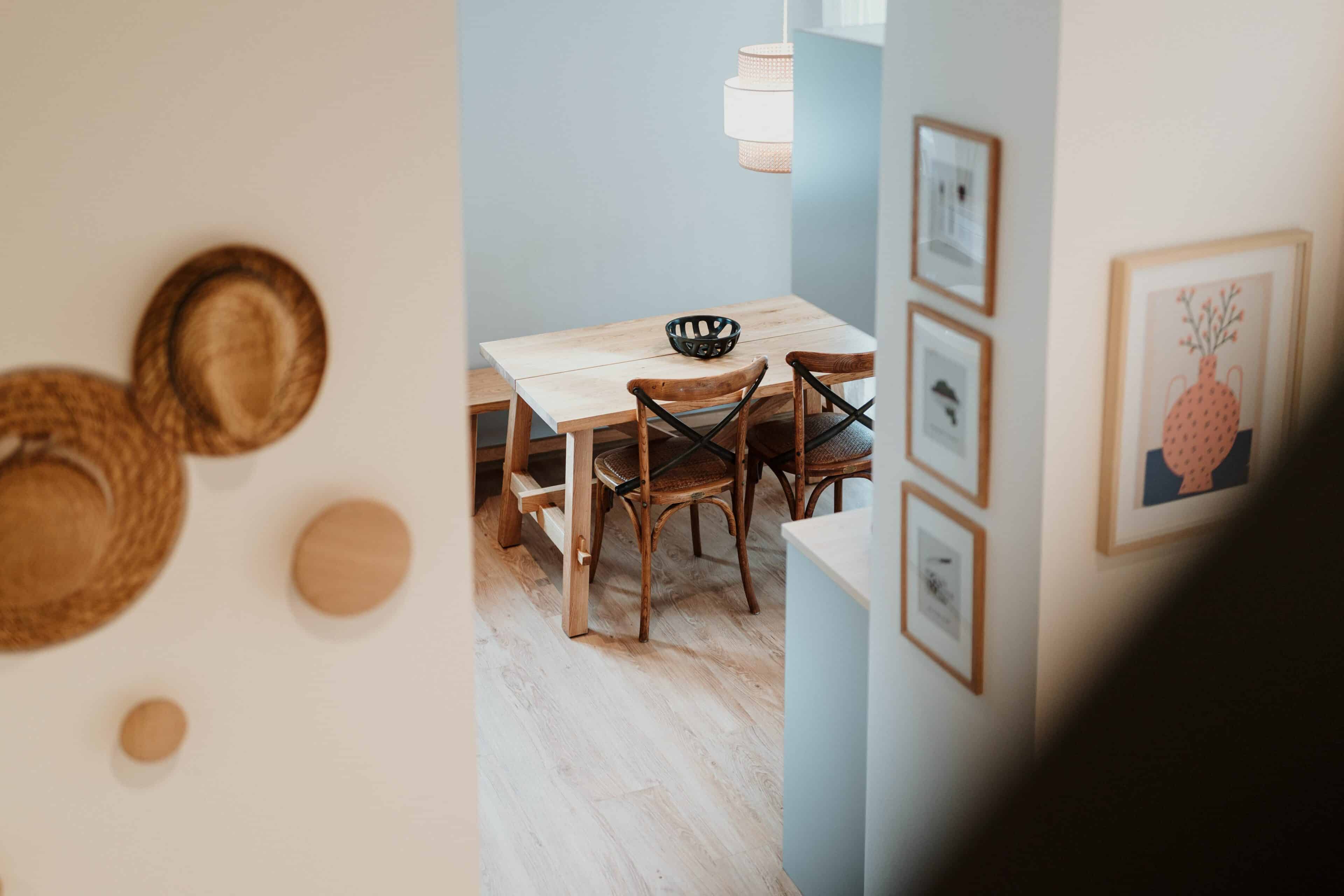 Blick von oben in die Küche im Spreewaldhaus