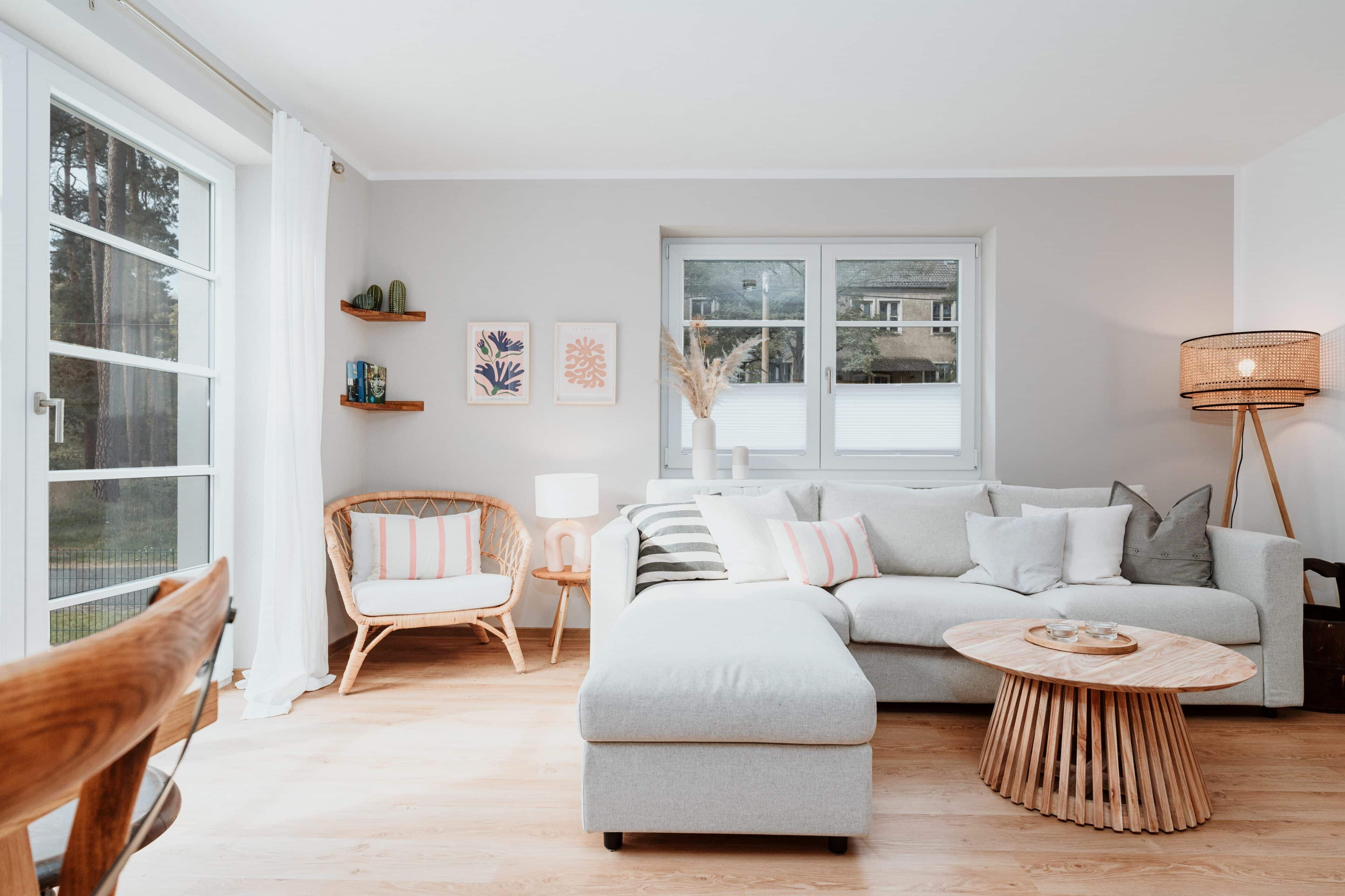 Wohnzimmer im Haupthaus des Spreewaldhaus