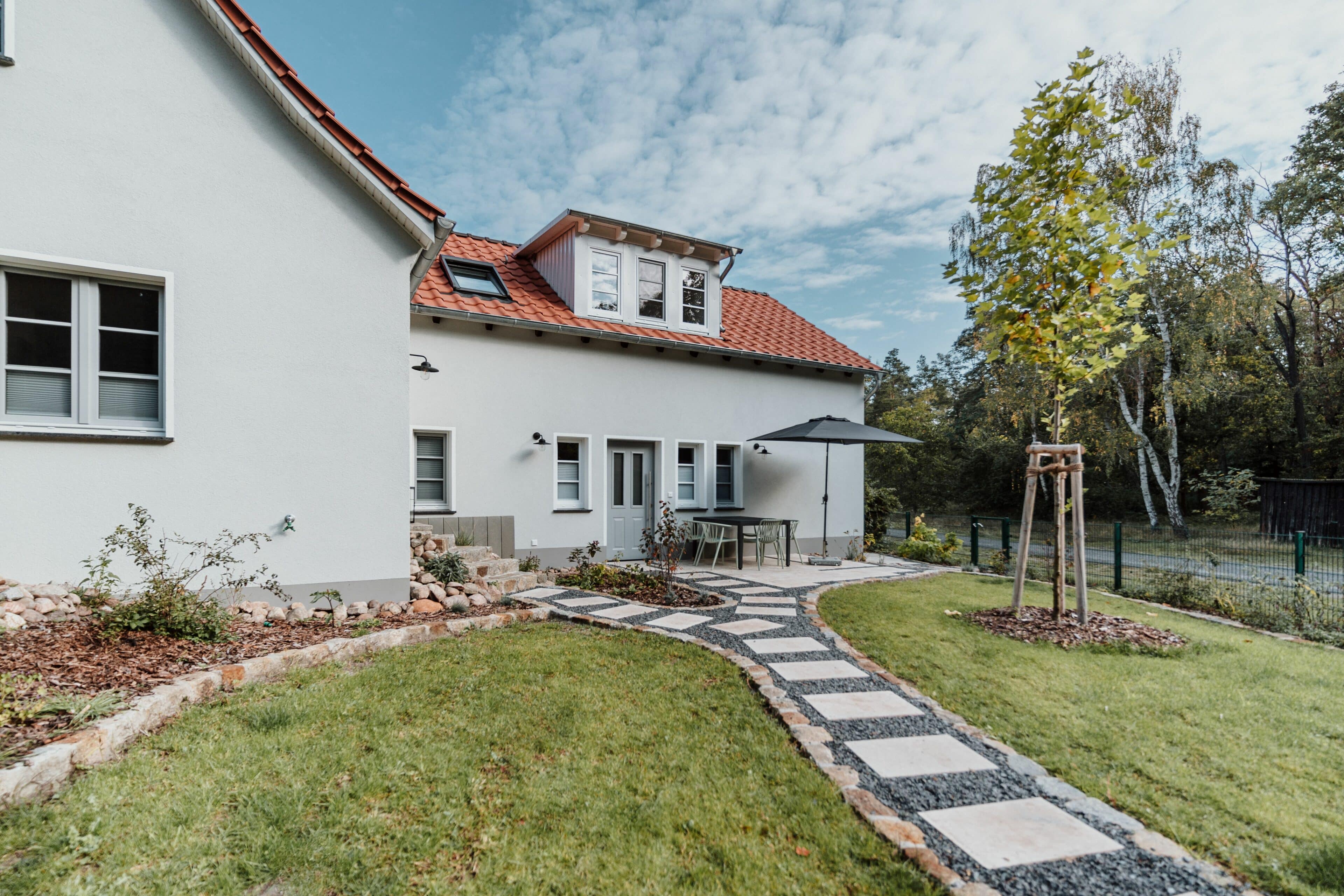 Garten und Hausansicht des Spreewaldhaus