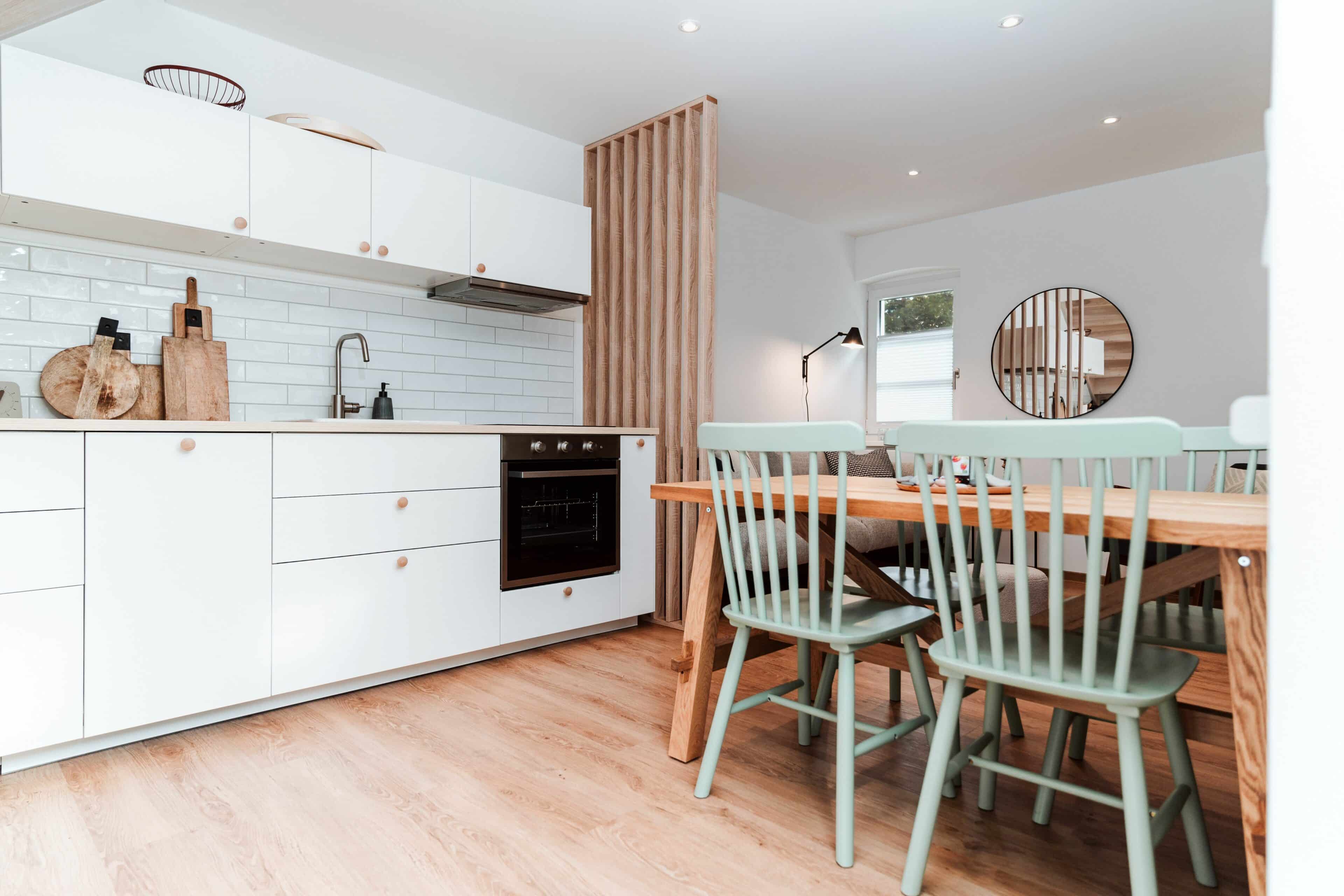 Küche mit Esstisch im Spreewaldhaus