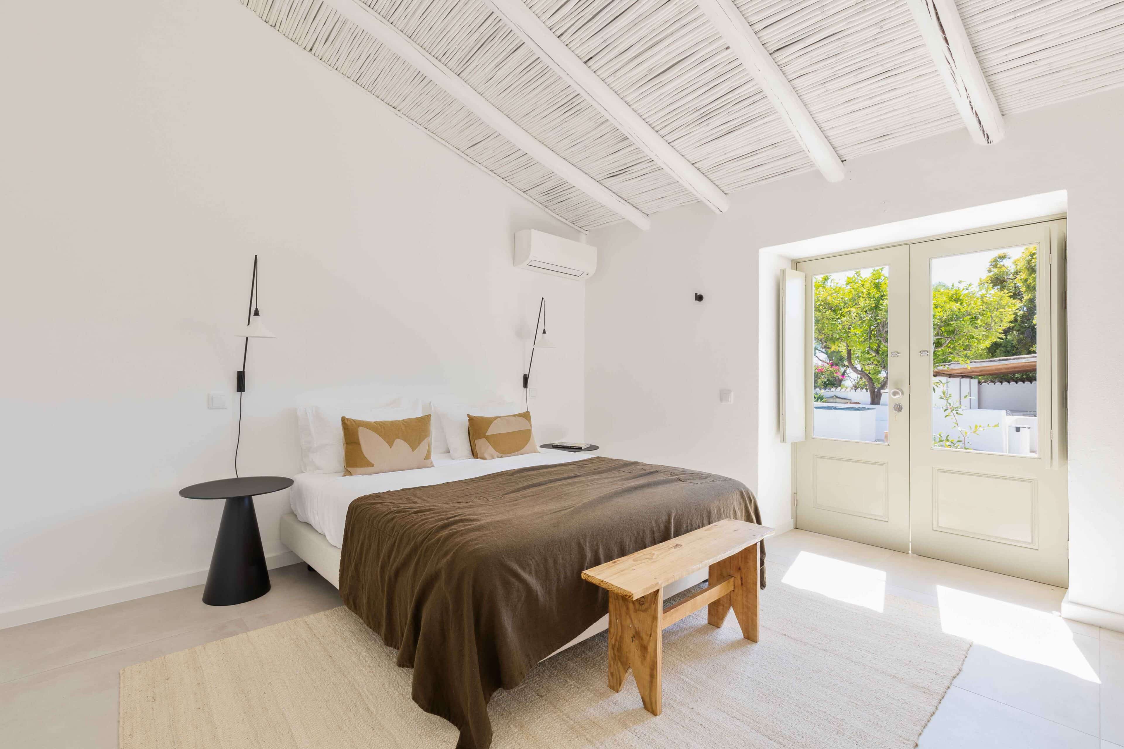 Schlafzimmer mit Blick nach draußen,Ferienhaus âmago