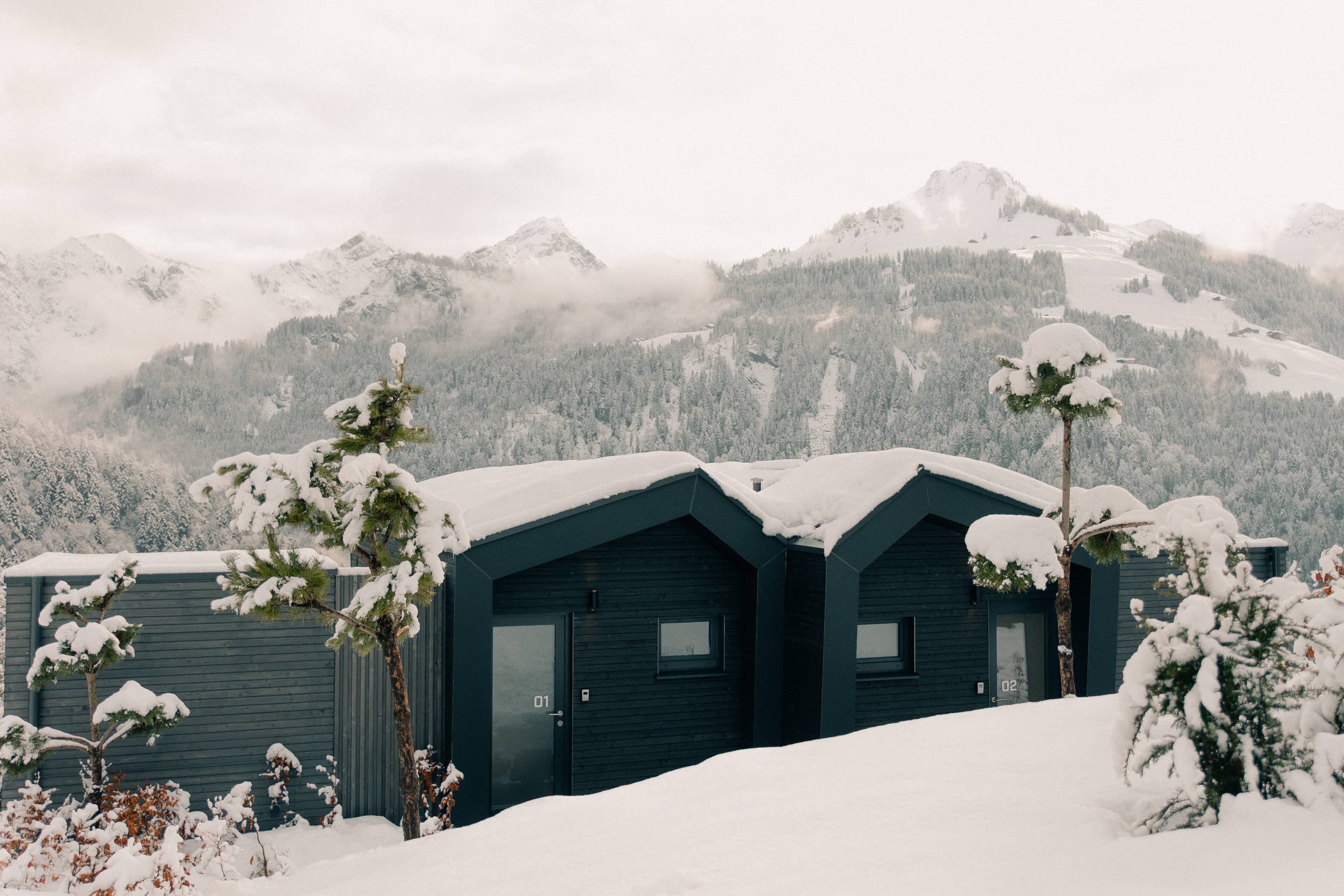 Tiny Houses im Schnee