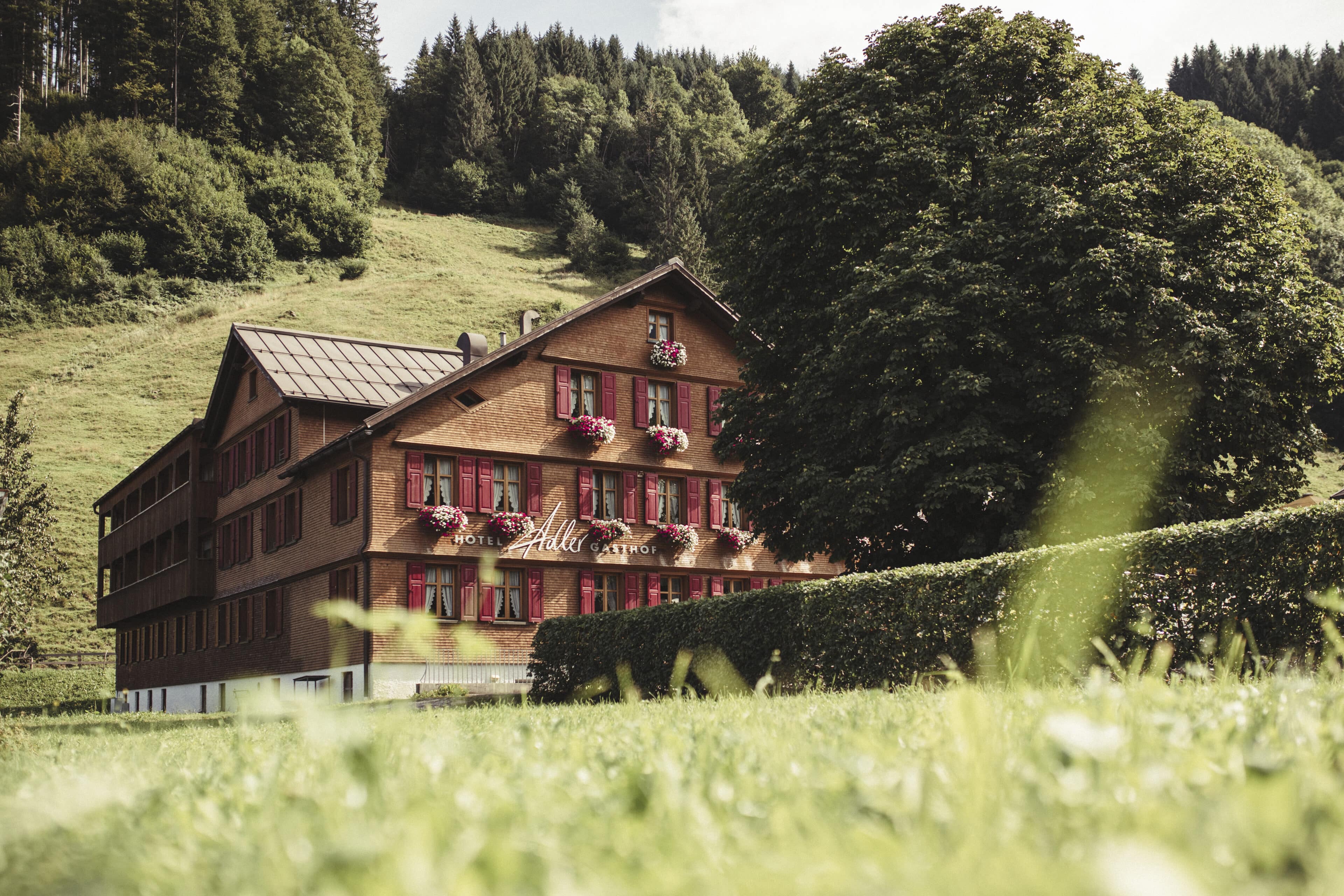 Gasthaus im Bregenzerwald in der Natur