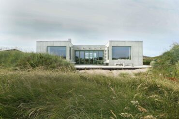 Nordseite des Ferienhauses in den Dünen