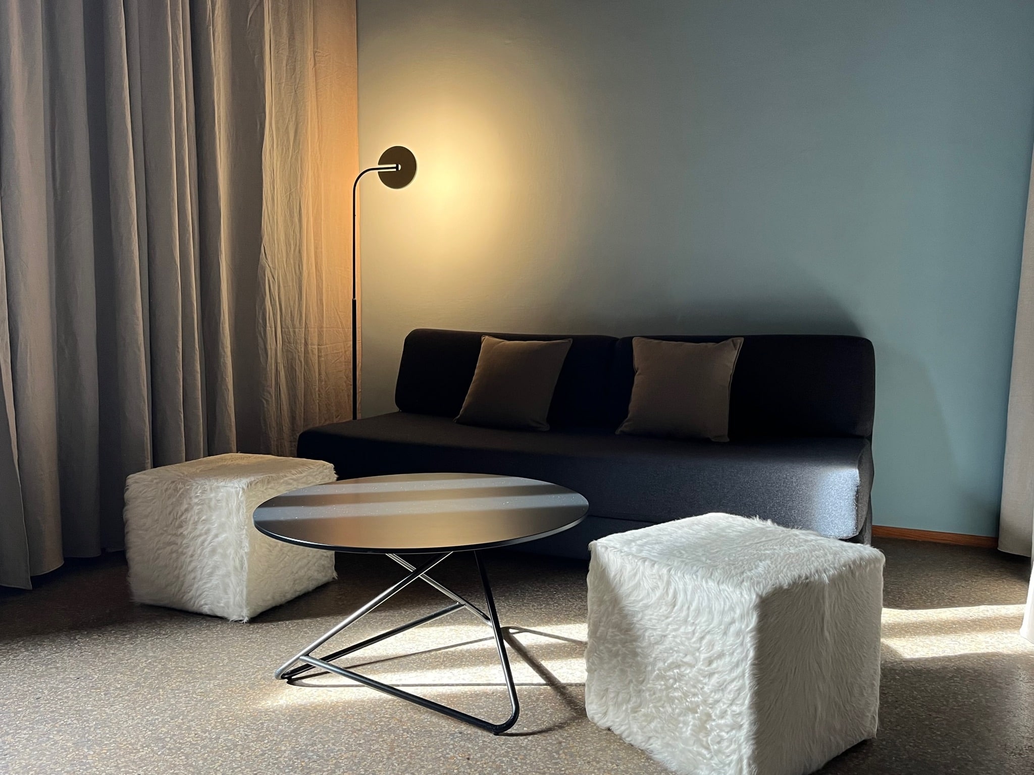 Sofaecke im Wohnzimmer des Palazzo