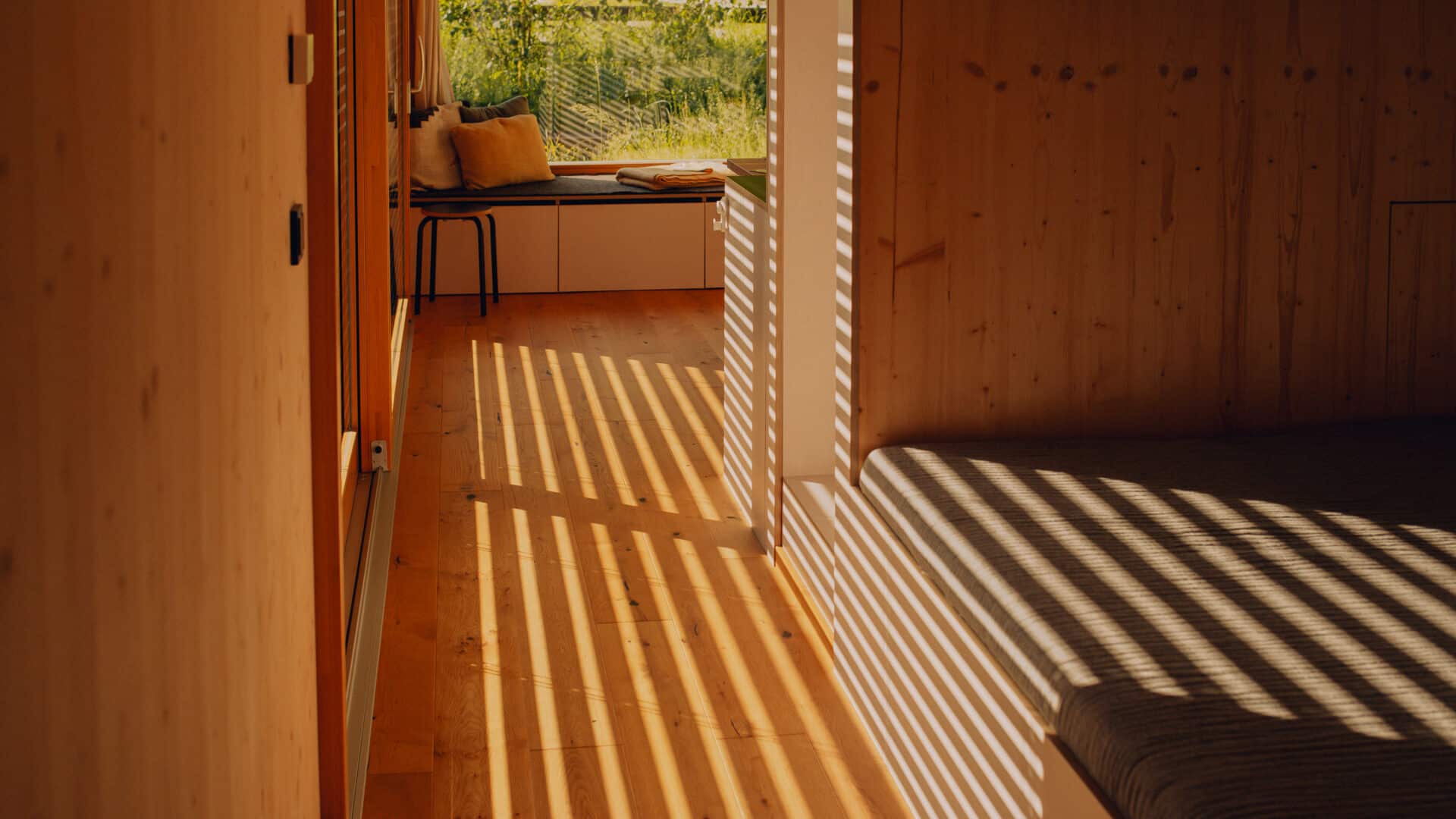 Sauna mit Blick in die Natur