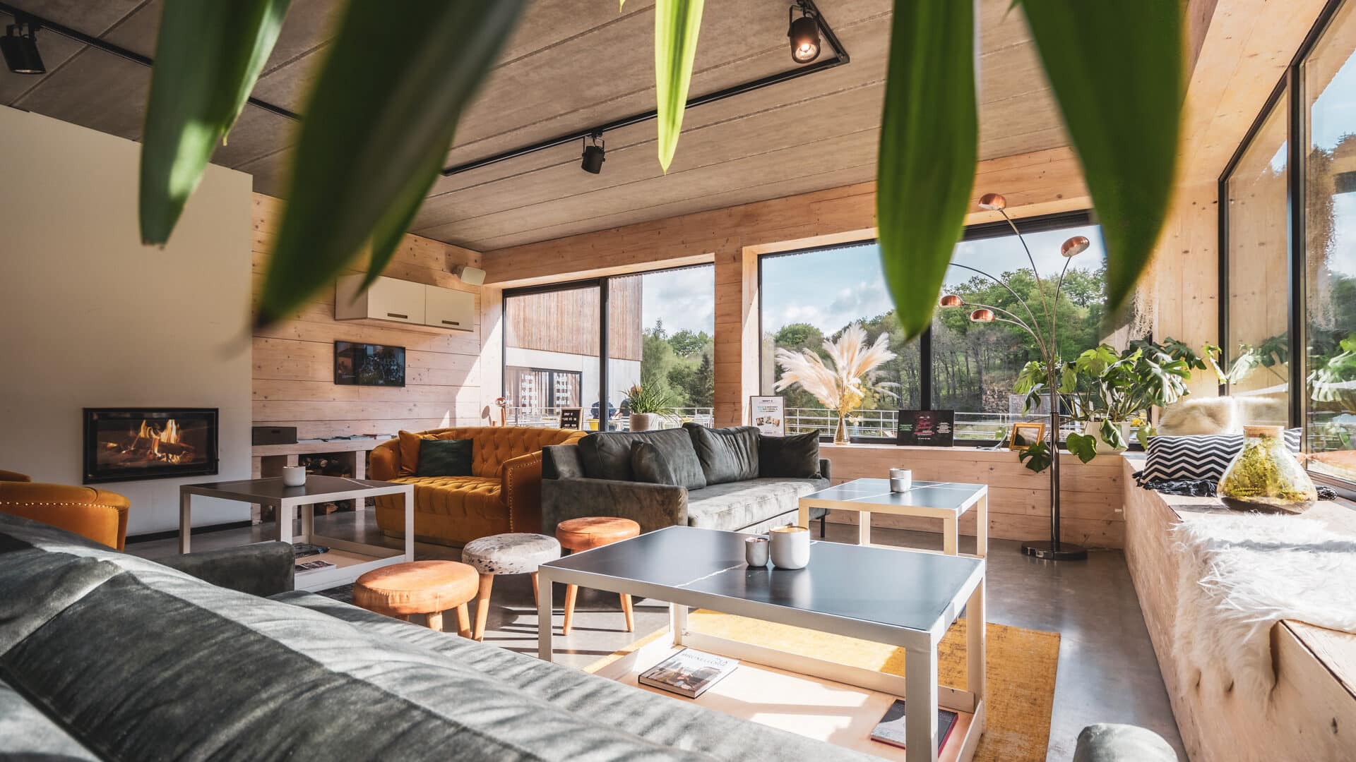 Wohnzimmer mit Lounge Ecke im Daft Hotel