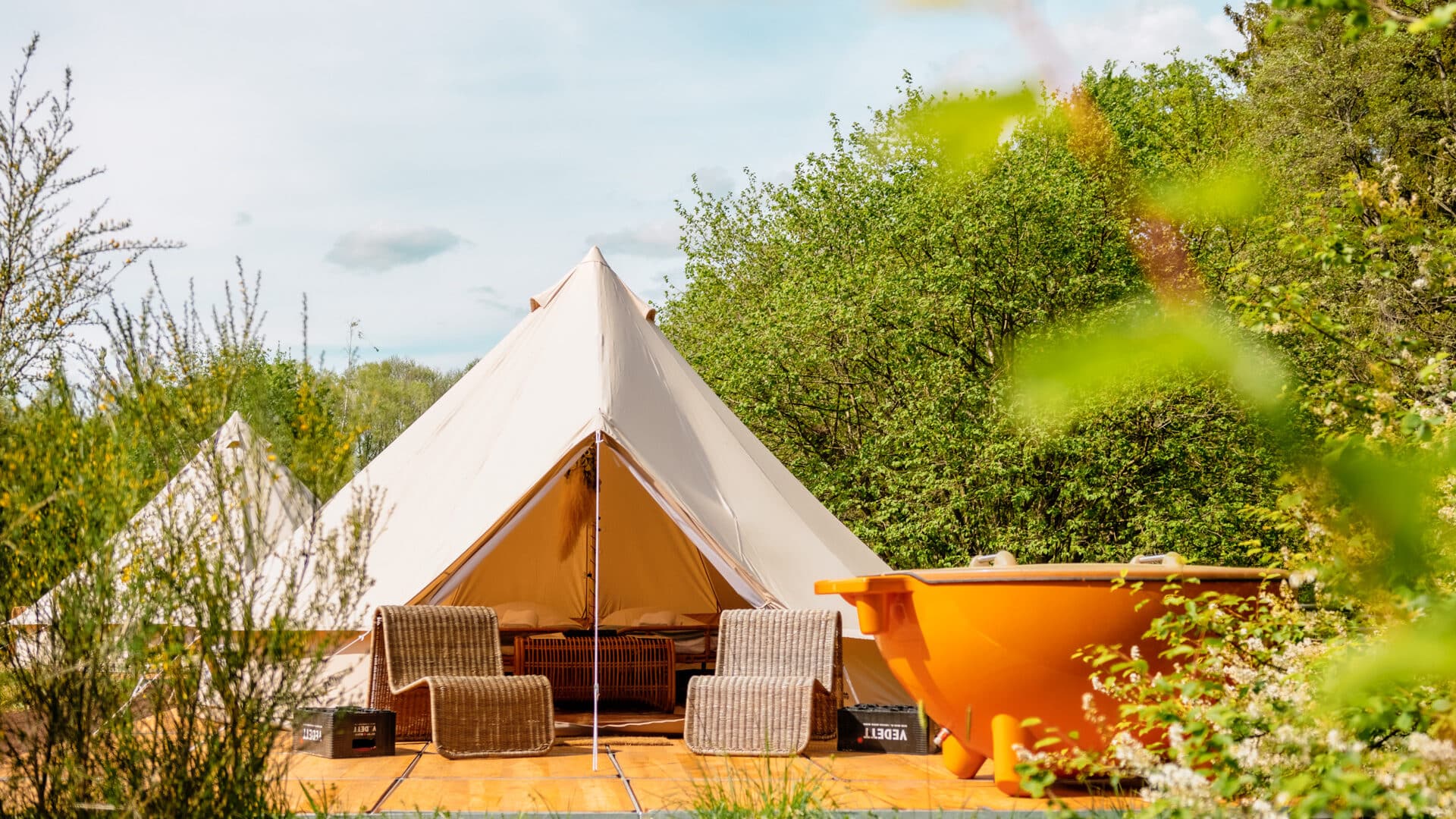 Tipi im Garten des Daft Hotel