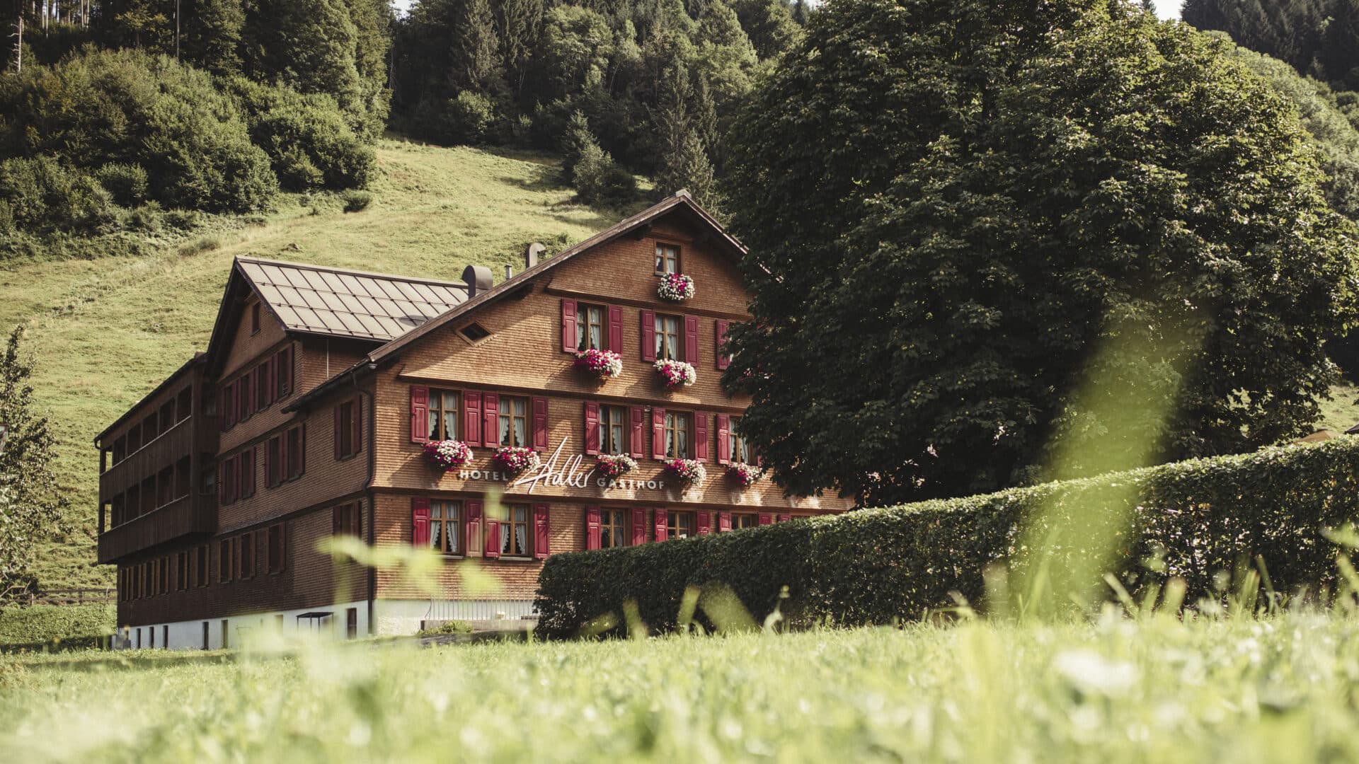 Gasthaus im Bregenzerwald in der Natur