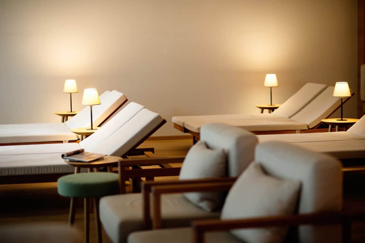 Ruheraum im Wellnessbereich des Hotel Schwarzschmied