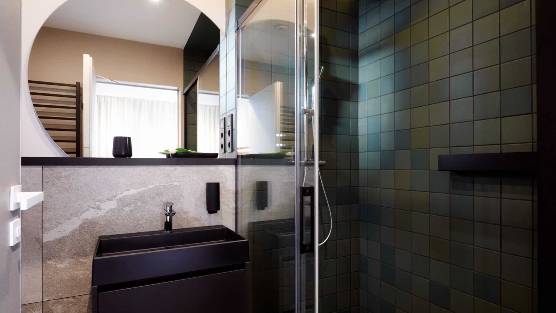 Badezimmer mit Waschbecken