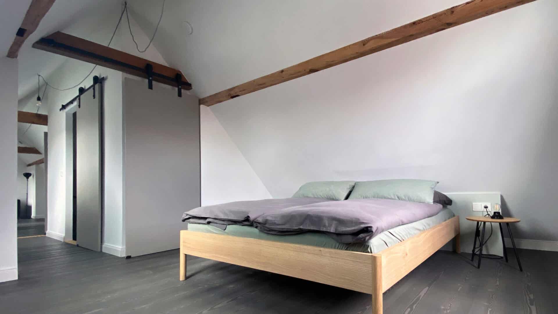 Schlafzimmer mit Doopelbett im Schockelgaul