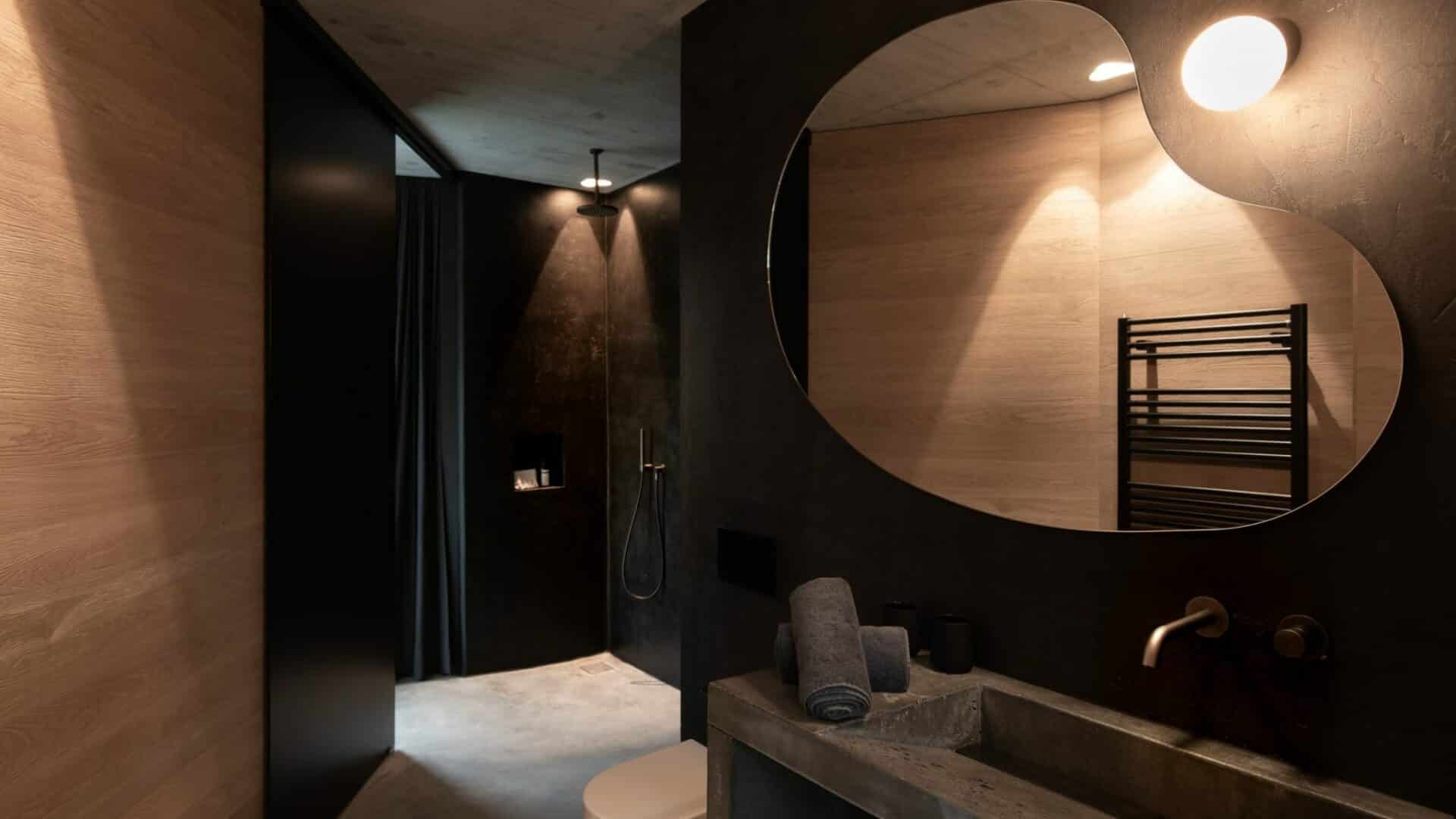 Badezimmer im Gästehaus Freiform