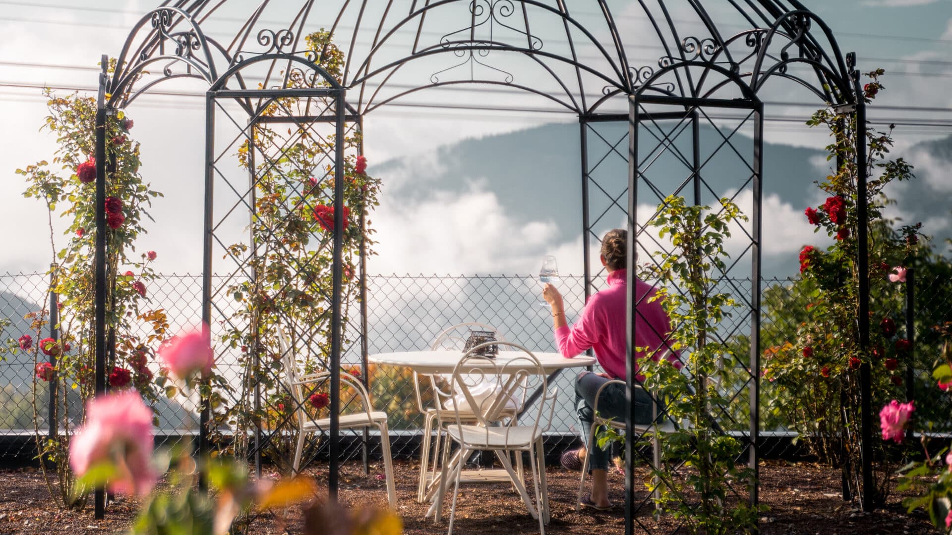 Rosengarten im Gloriette Guesthouse