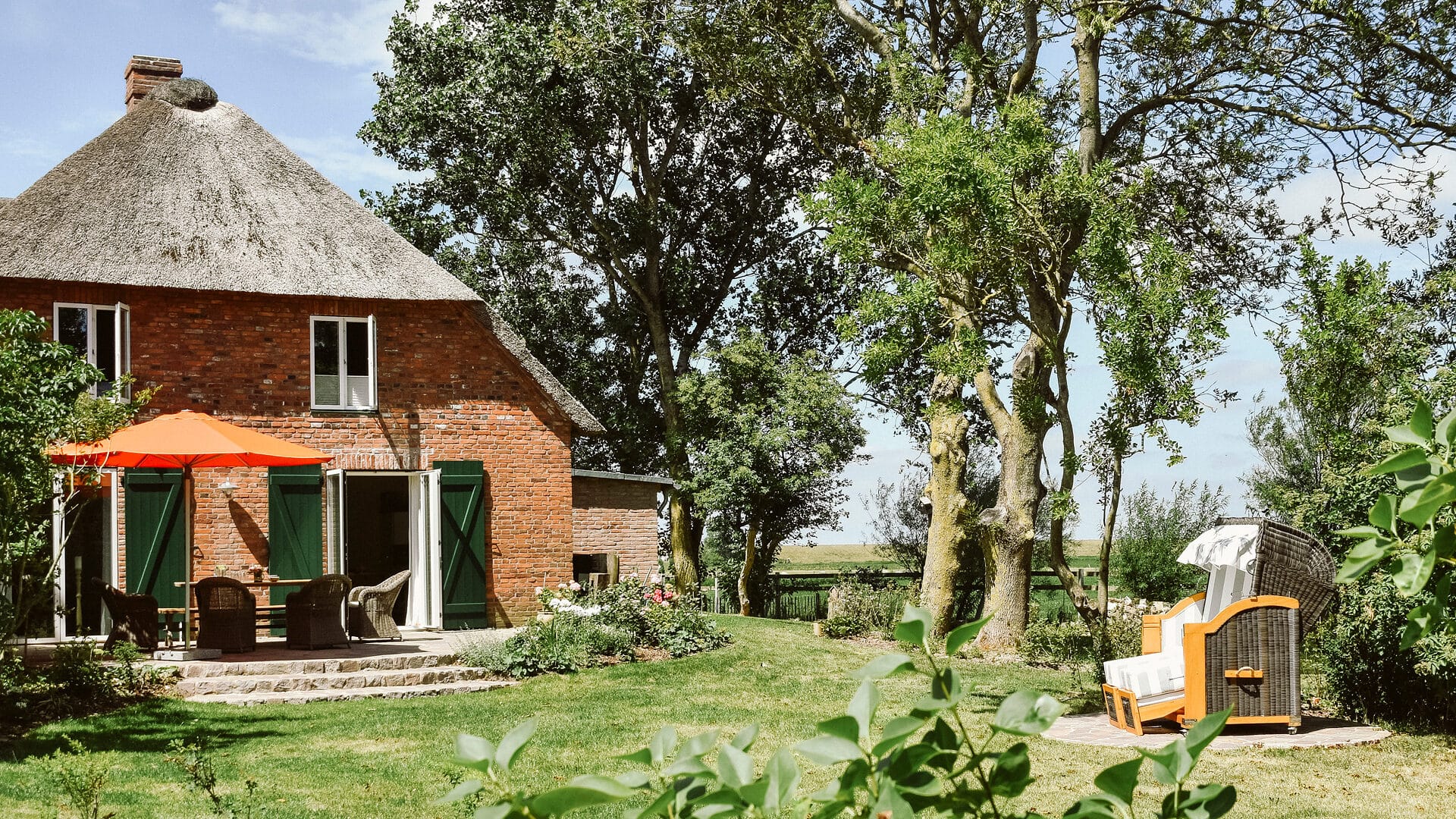 Huus Uelvesbüll, Ferienhaus an der Nordsee, Eiderstedt