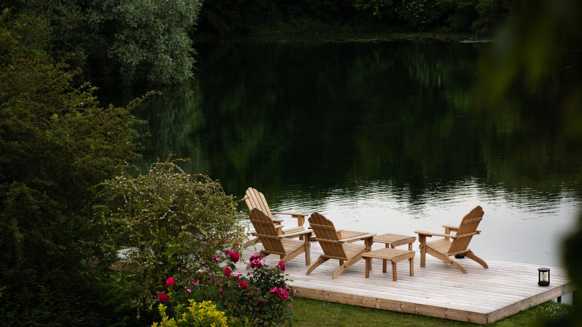 Terrasse am See im Moulin Moulin