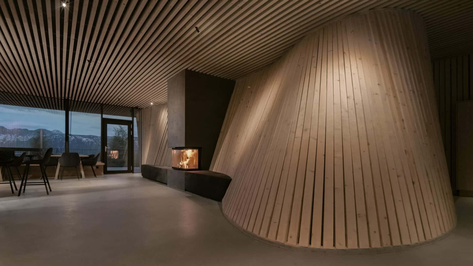 anders mountain suites, view into the restaurant