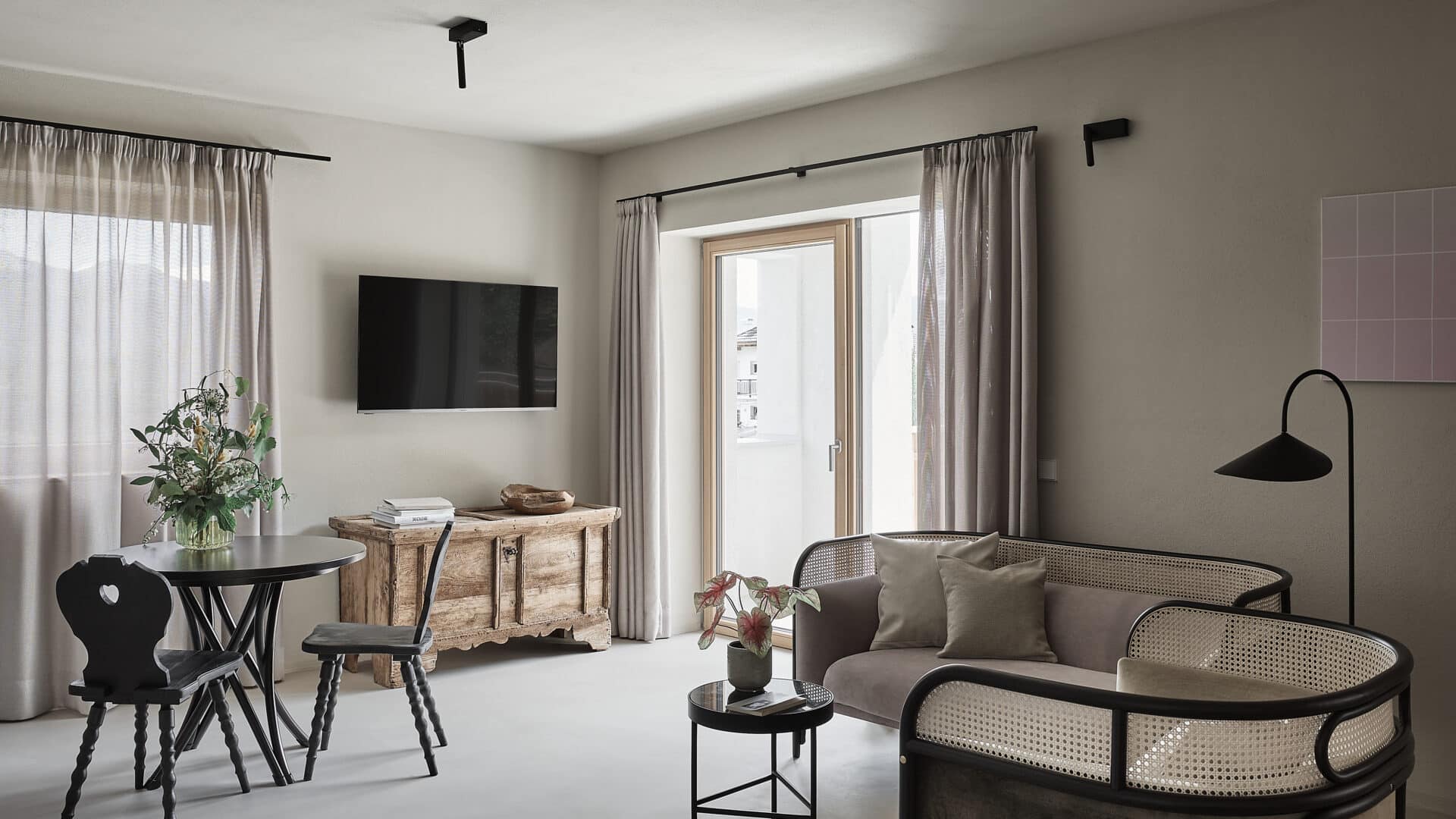Wohnzimmer im Refugium Rochus