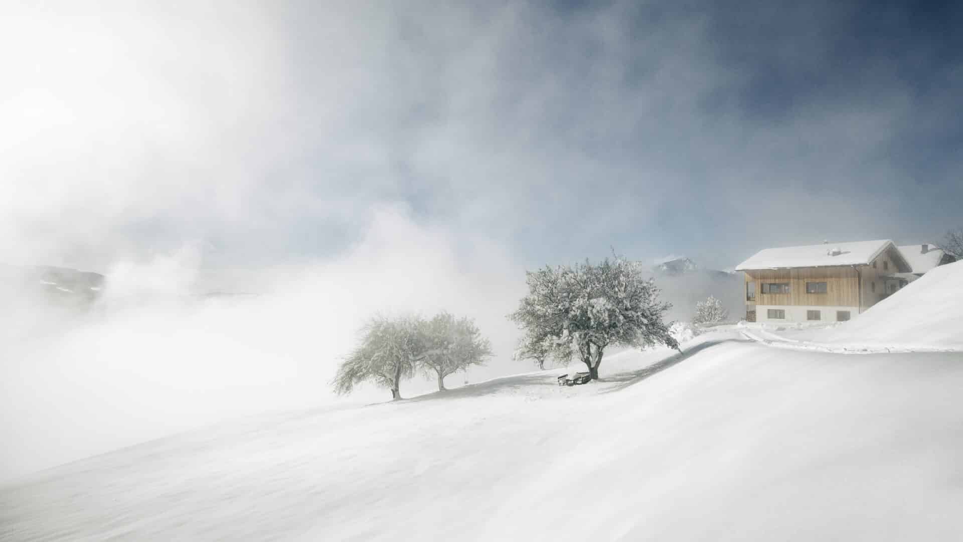 gruiba, Ferienapartmetnts im Schnee