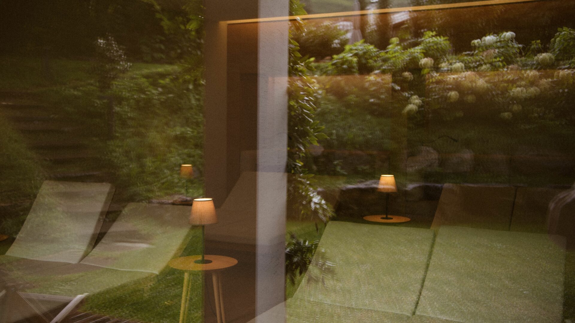 Blick in den Ruheraum des Hotel Schwarzschmied