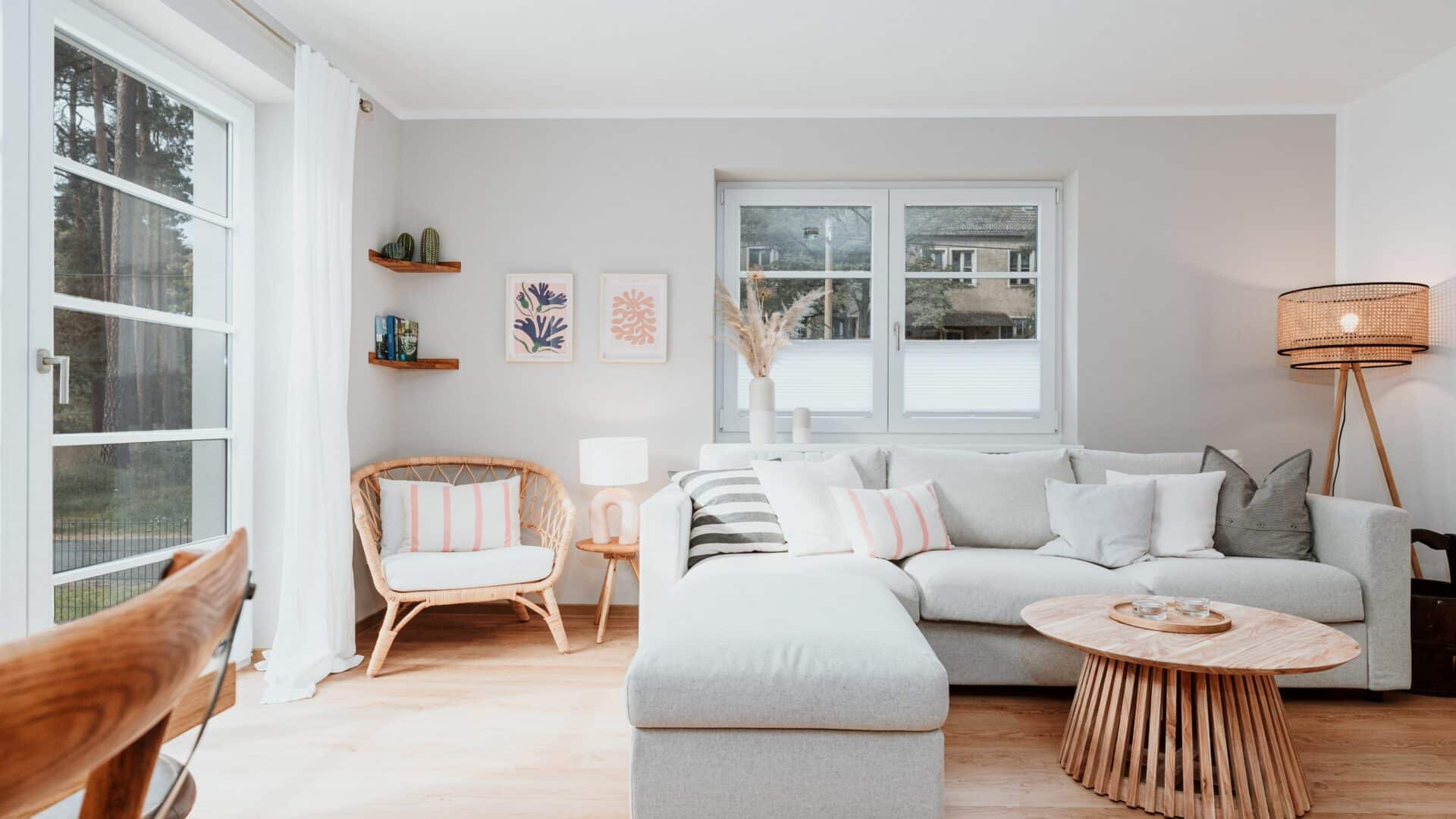 Wohnzimmer im Haupthaus des Spreewaldhaus