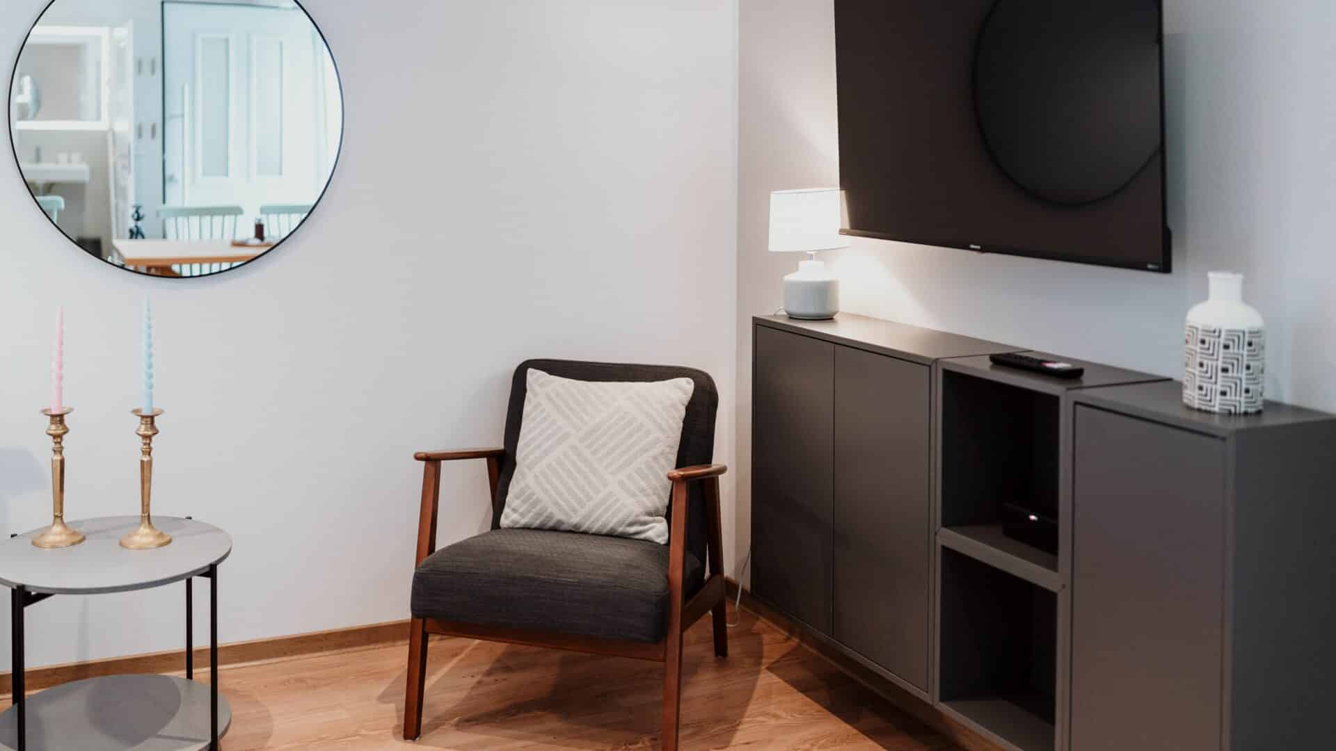 Sitzecke im Wohnzimmer im Spreewaldhaus