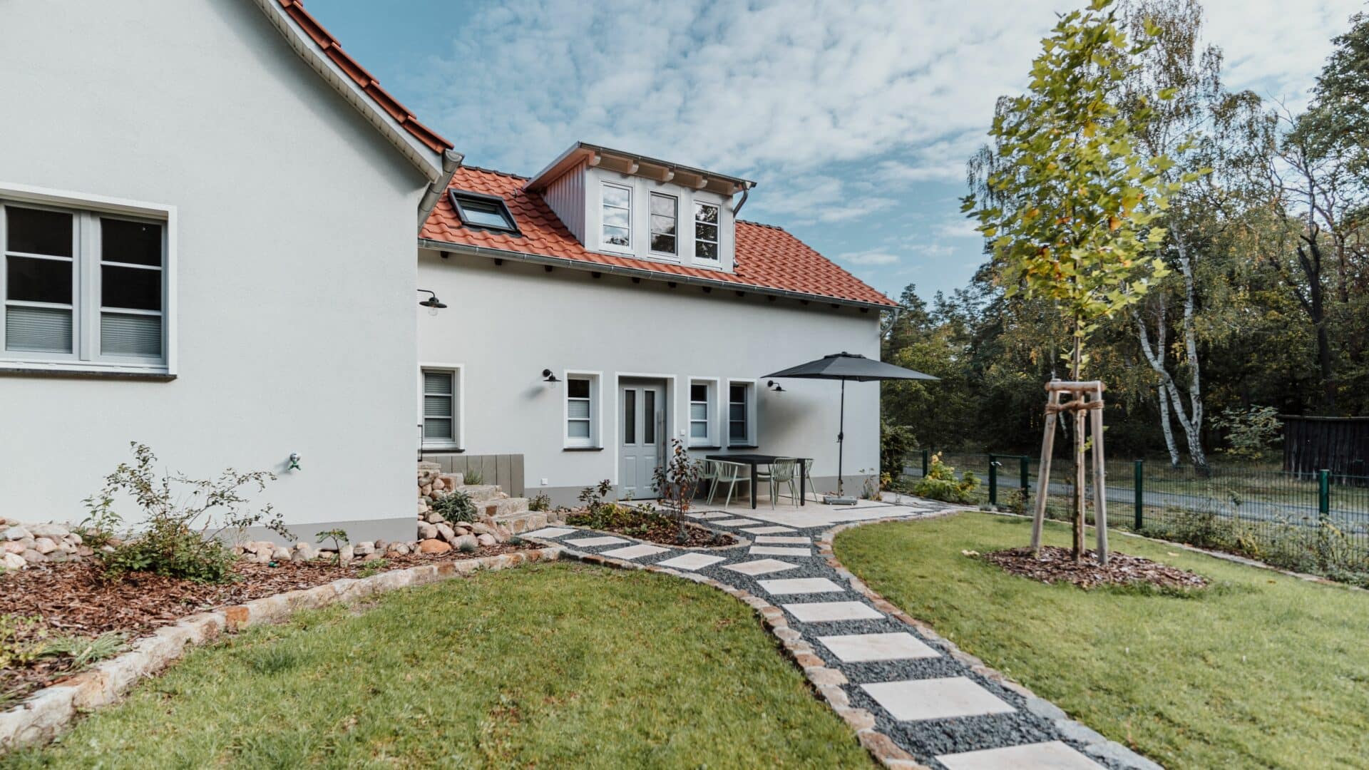 Garten und Hausansicht des Spreewaldhaus