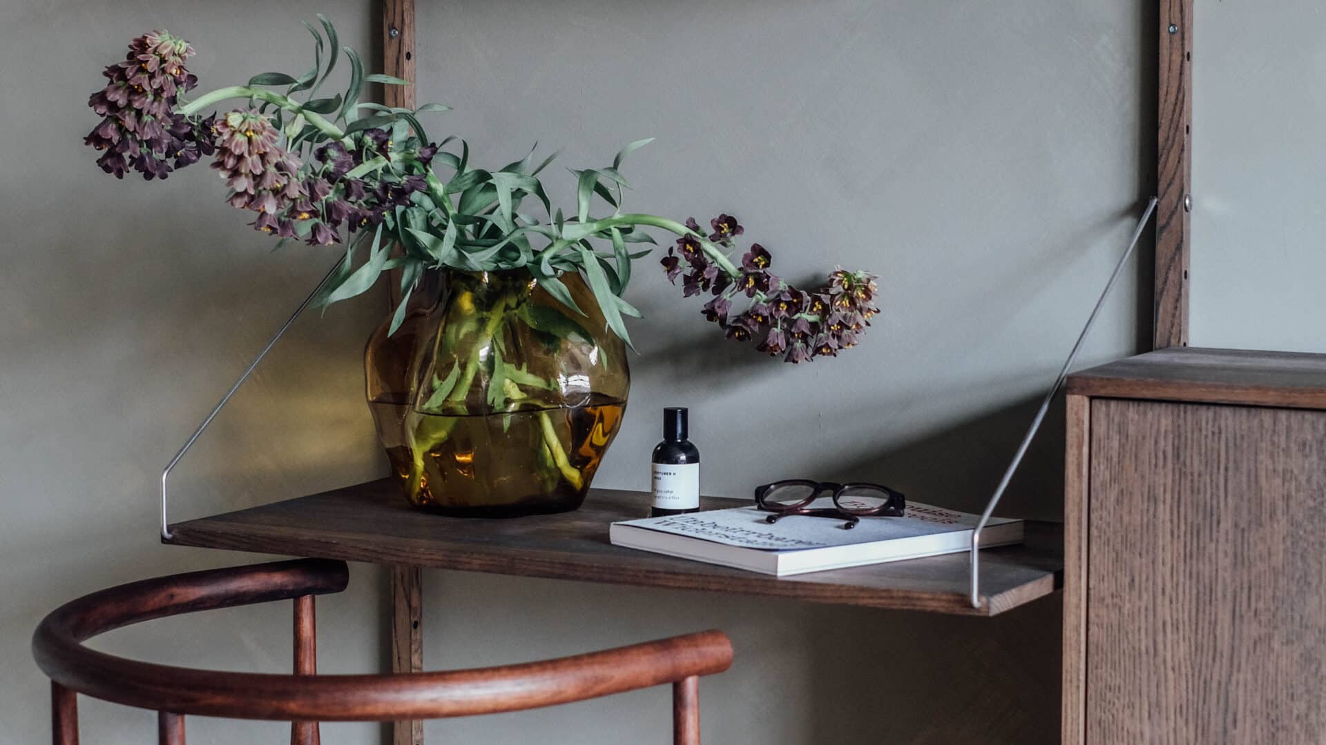 St Oak Home Office Bedroom Shelf